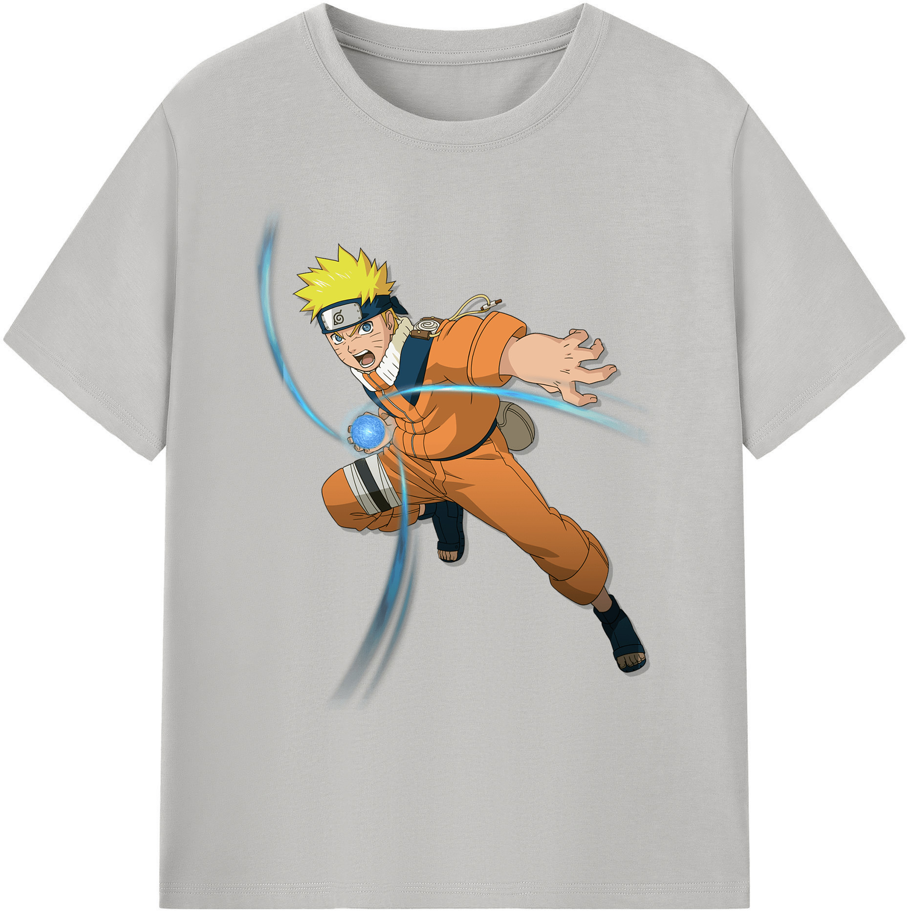 （画像用） NARUTO -ナルト- うずまき ナルト Uzumaki Naruto 綿100％ メンズ半袖Tシャツ｜肌触りやわらか＆通気性