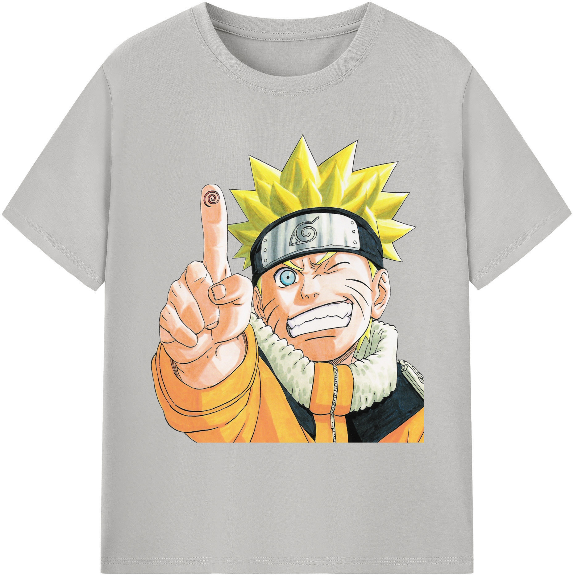 （画像用） NARUTO -ナルト- うずまき ナルト Uzumaki Naruto 綿100％ メンズ半袖Tシャツ｜肌触りやわらか＆通気性