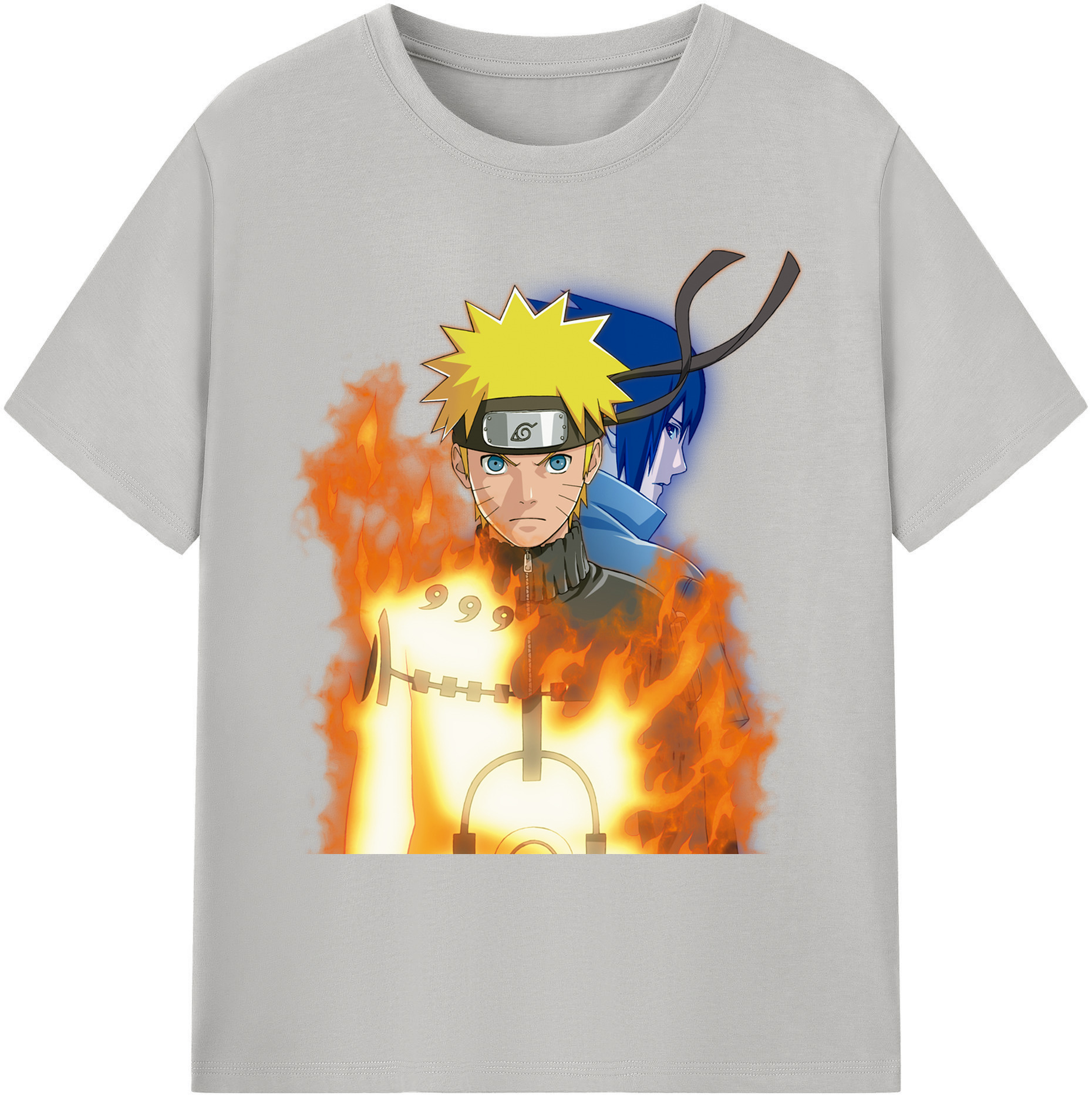 （画像用） NARUTO -ナルト- うずまき ナルト Uzumaki Naruto 綿100％ メンズ半袖Tシャツ｜肌触りやわらか＆通気性