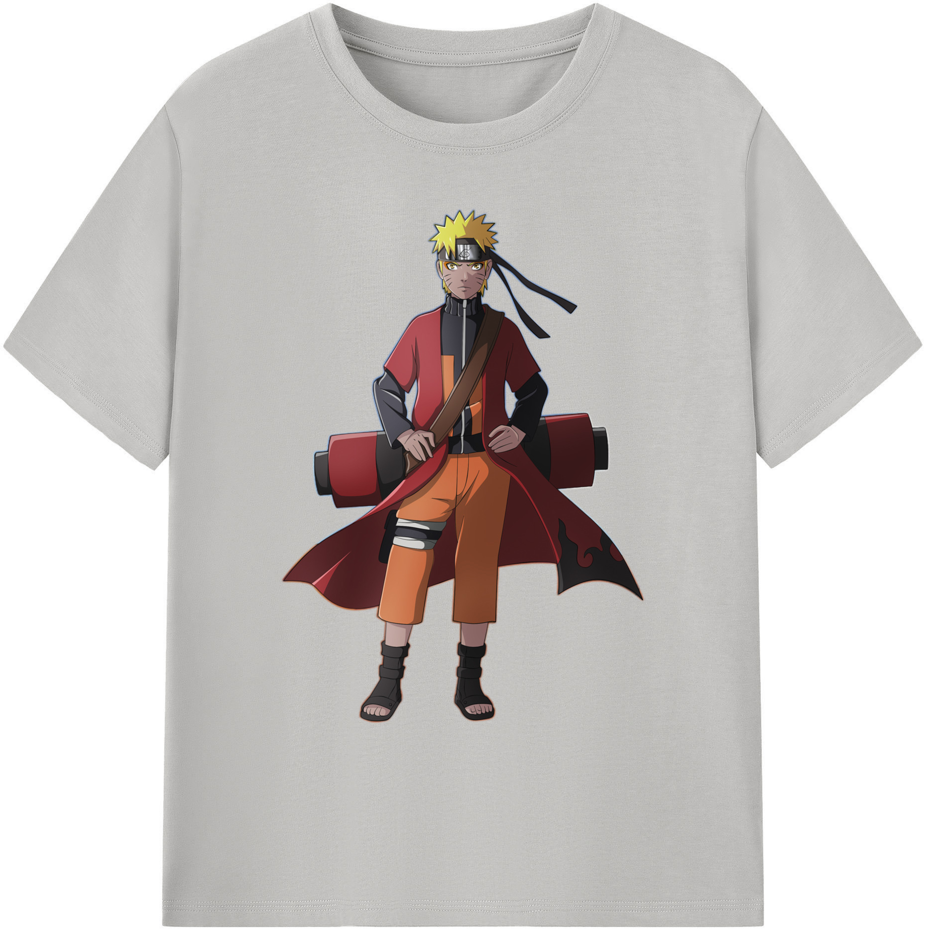 （画像用） NARUTO -ナルト- うずまき ナルト Uzumaki Naruto 綿100％ メンズ半袖Tシャツ｜肌触りやわらか＆通気性