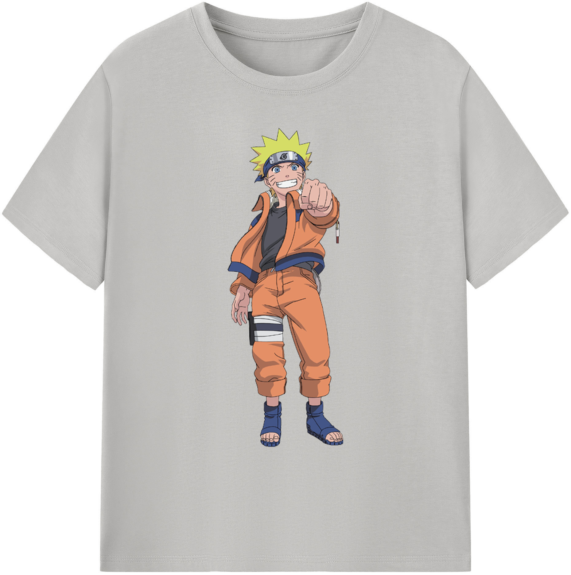 （画像用） NARUTO -ナルト- うずまき ナルト Uzumaki Naruto 綿100％ メンズ半袖Tシャツ｜肌触りやわらか＆通気性