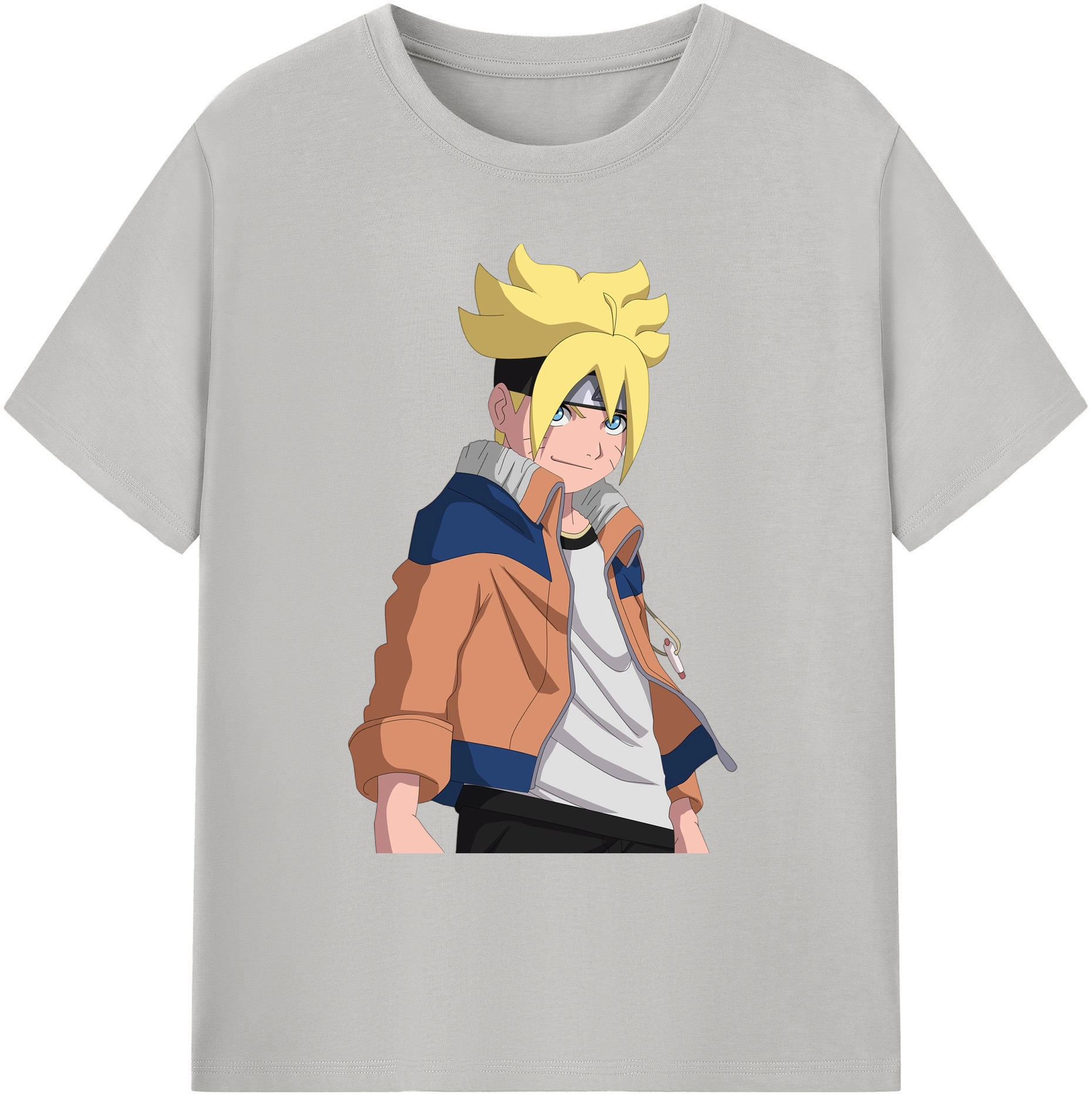 （画像用） NARUTO -ナルト- うずまき ナルト Uzumaki Naruto 綿100％ メンズ半袖Tシャツ｜肌触りやわらか＆通気性