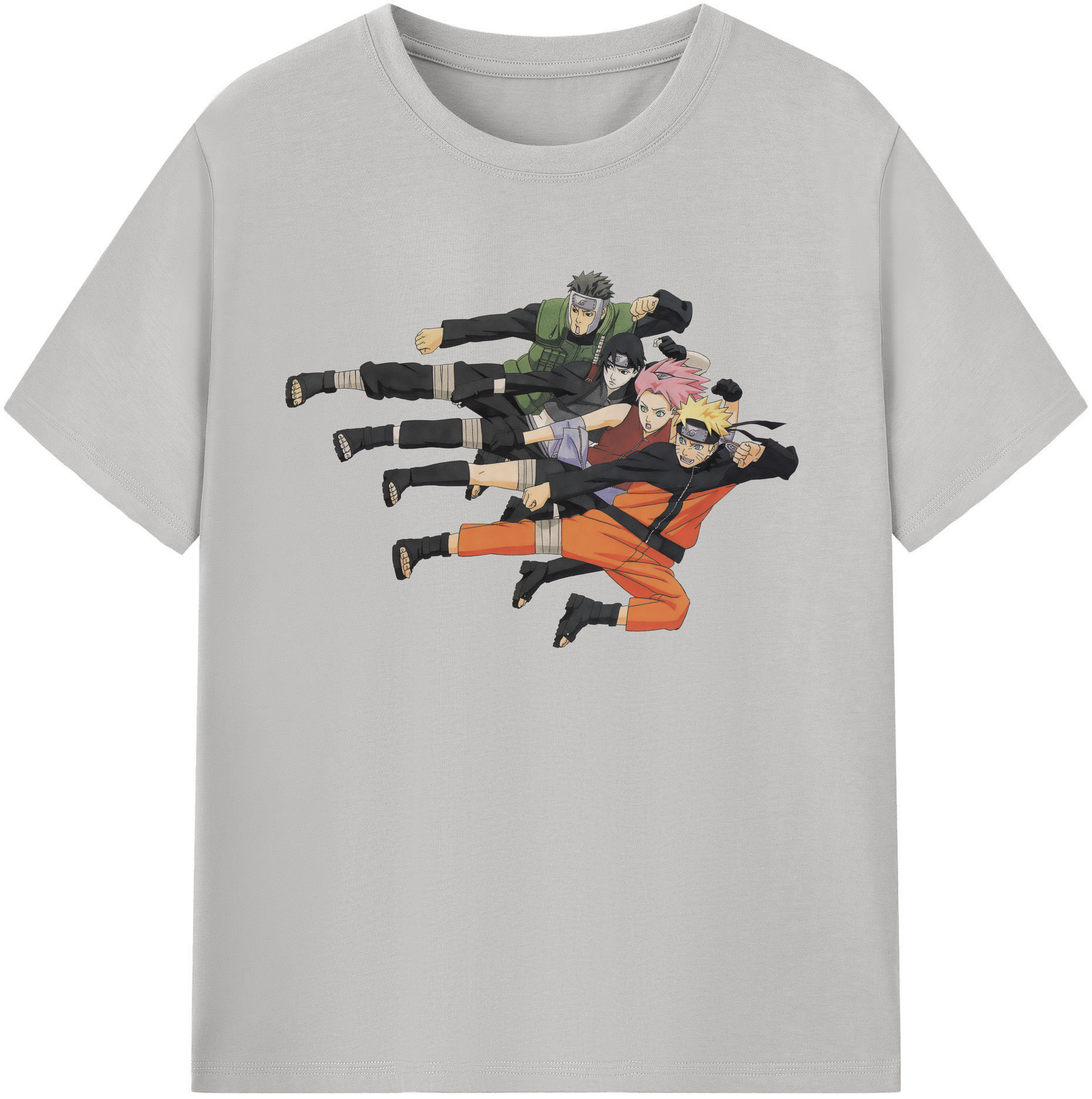 （画像用） NARUTO -ナルト- うずまき ナルト Uzumaki Naruto 綿100％ メンズ半袖Tシャツ｜肌触りやわらか＆通気性