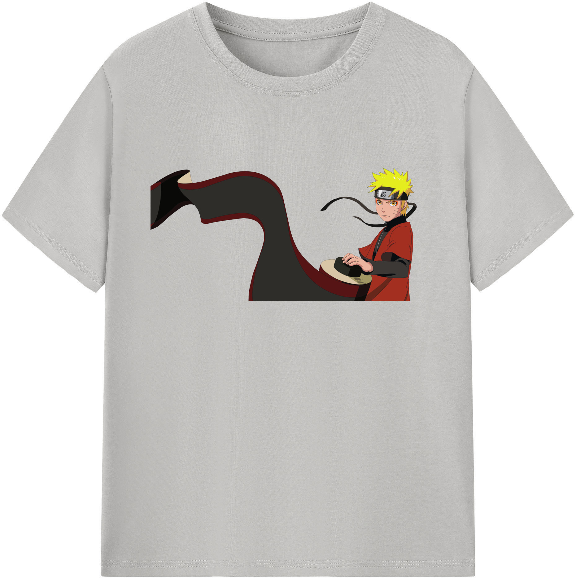 （画像用） NARUTO -ナルト- うずまき ナルト Uzumaki Naruto 綿100％ メンズ半袖Tシャツ｜肌触りやわらか＆通気性