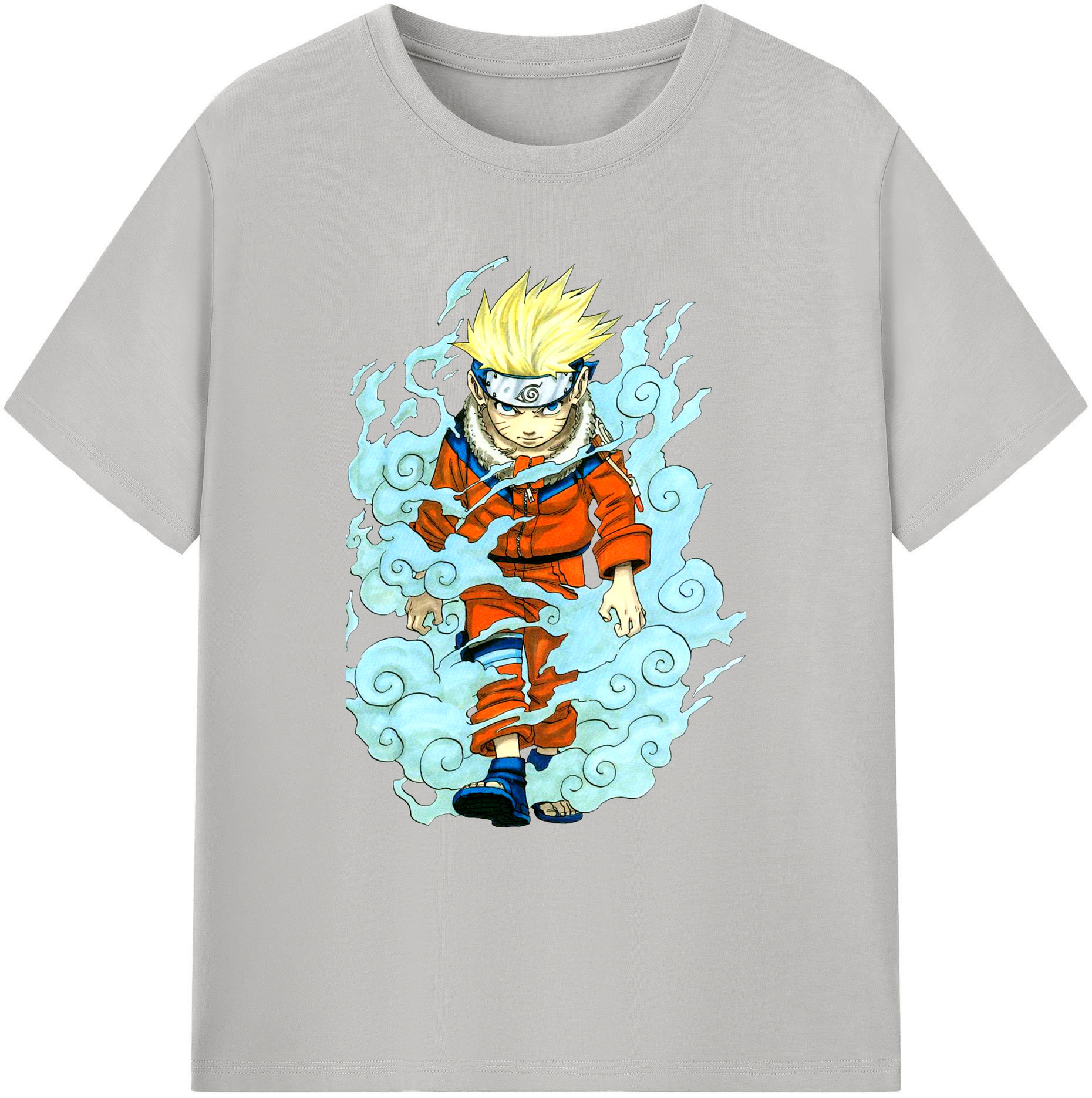 （画像用） NARUTO -ナルト- うずまき ナルト Uzumaki Naruto 綿100％ メンズ半袖Tシャツ｜肌触りやわらか＆通気性