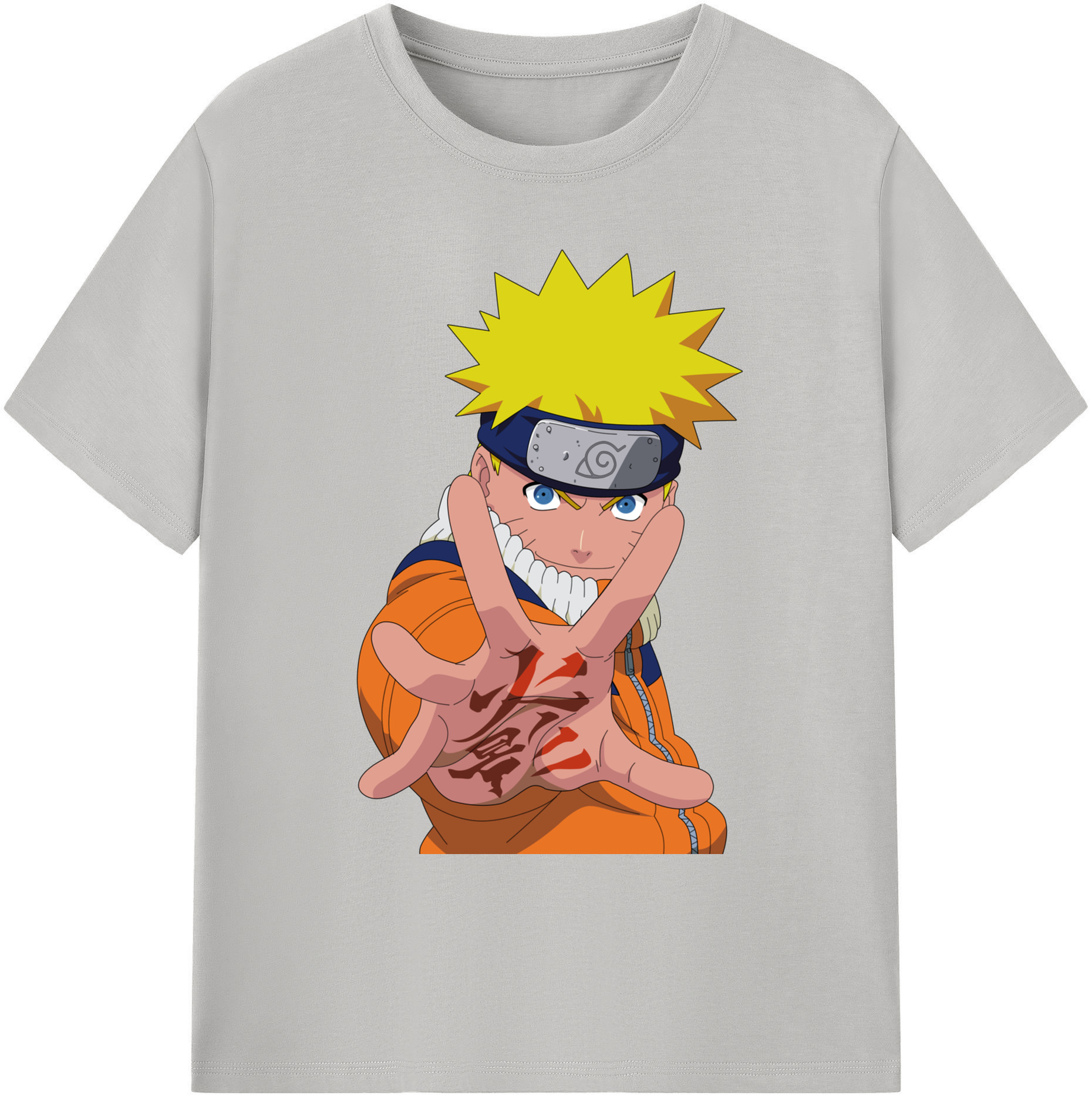 （画像用） NARUTO -ナルト- うずまき ナルト Uzumaki Naruto 綿100％ メンズ半袖Tシャツ｜肌触りやわらか＆通気性