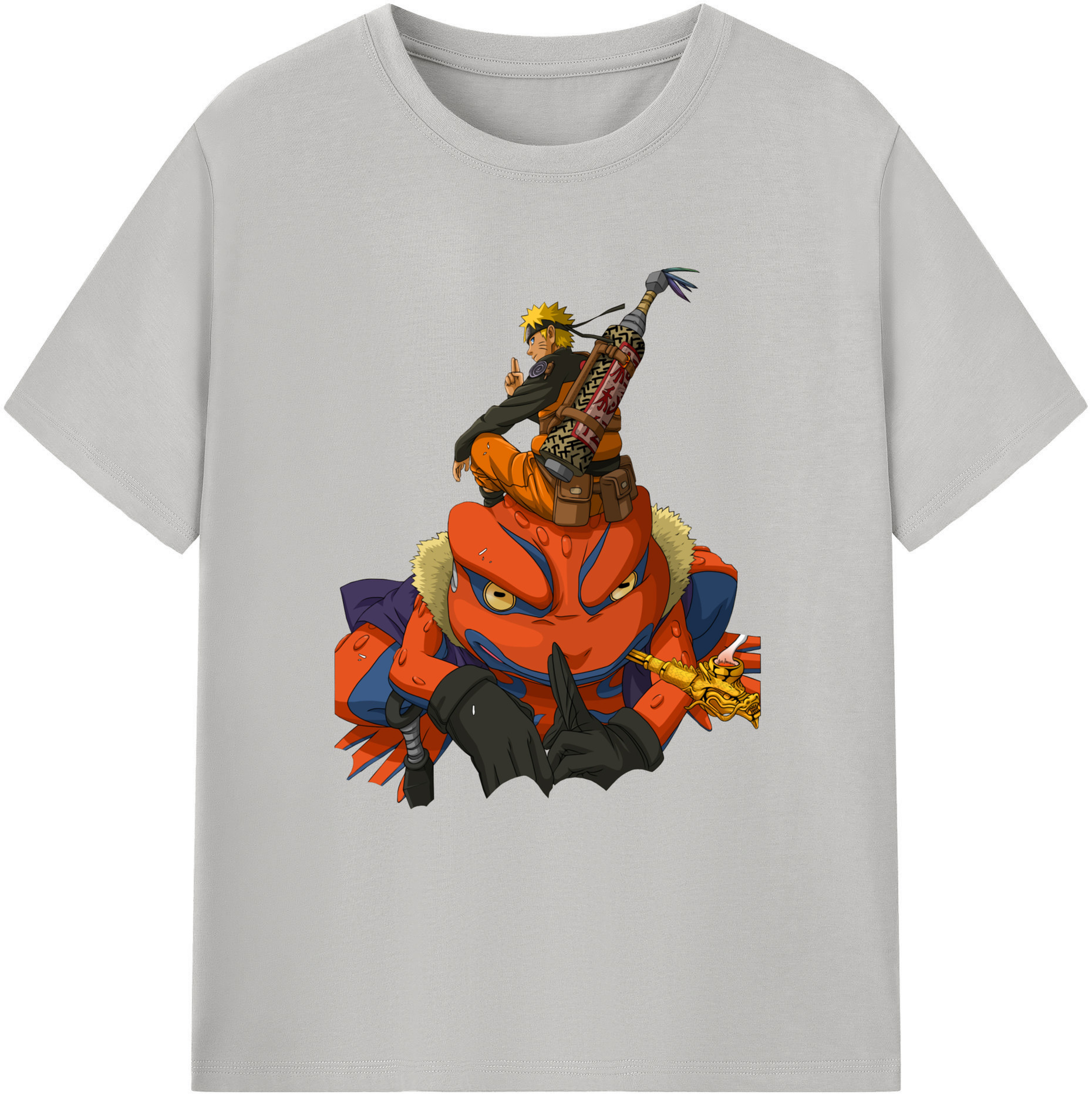 （画像用） NARUTO -ナルト- うずまき ナルト Uzumaki Naruto 綿100％ メンズ半袖Tシャツ｜肌触りやわらか＆通気性