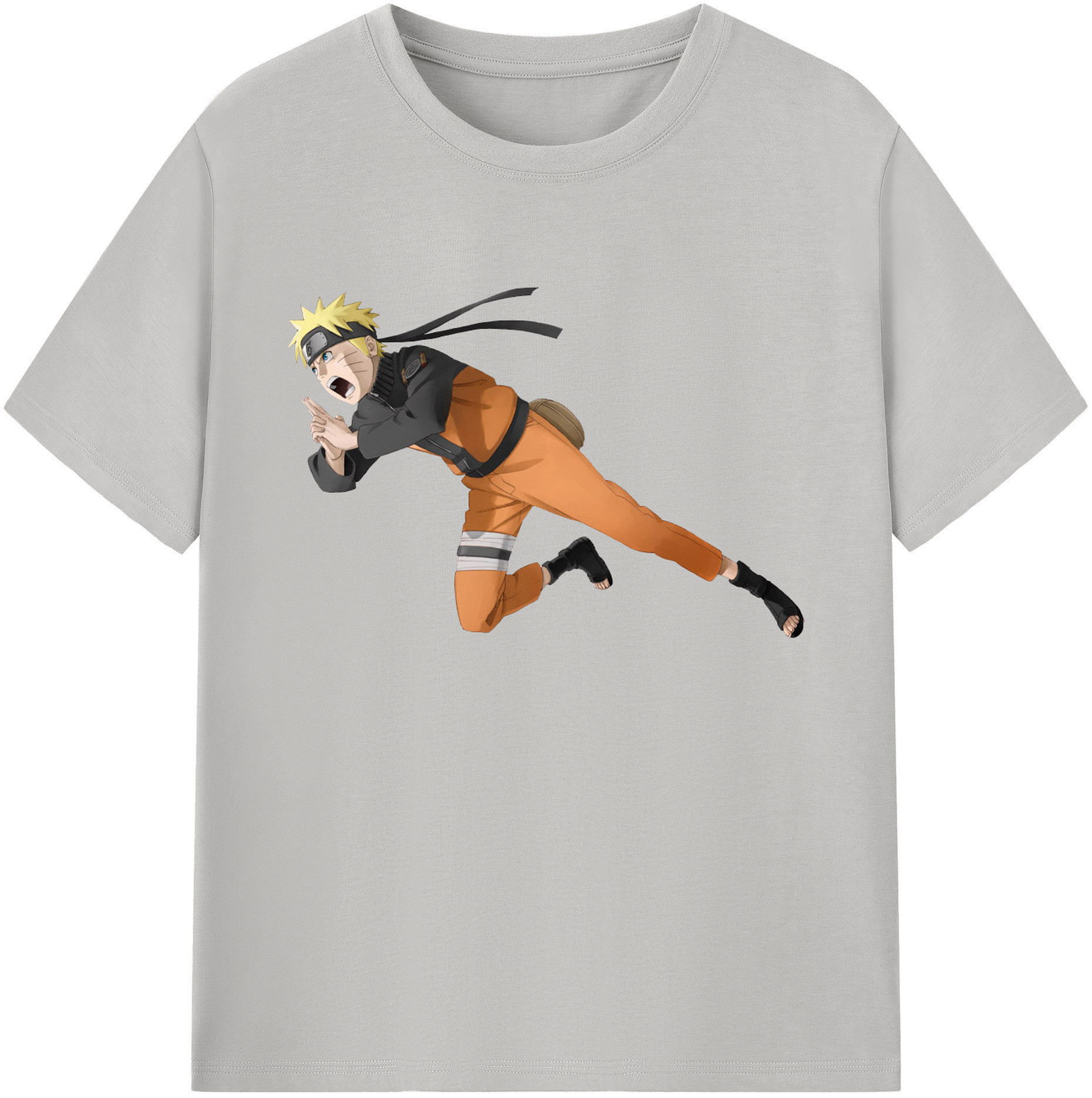 （画像用） NARUTO -ナルト- うずまき ナルト Uzumaki Naruto 綿100％ メンズ半袖Tシャツ｜肌触りやわらか＆通気性