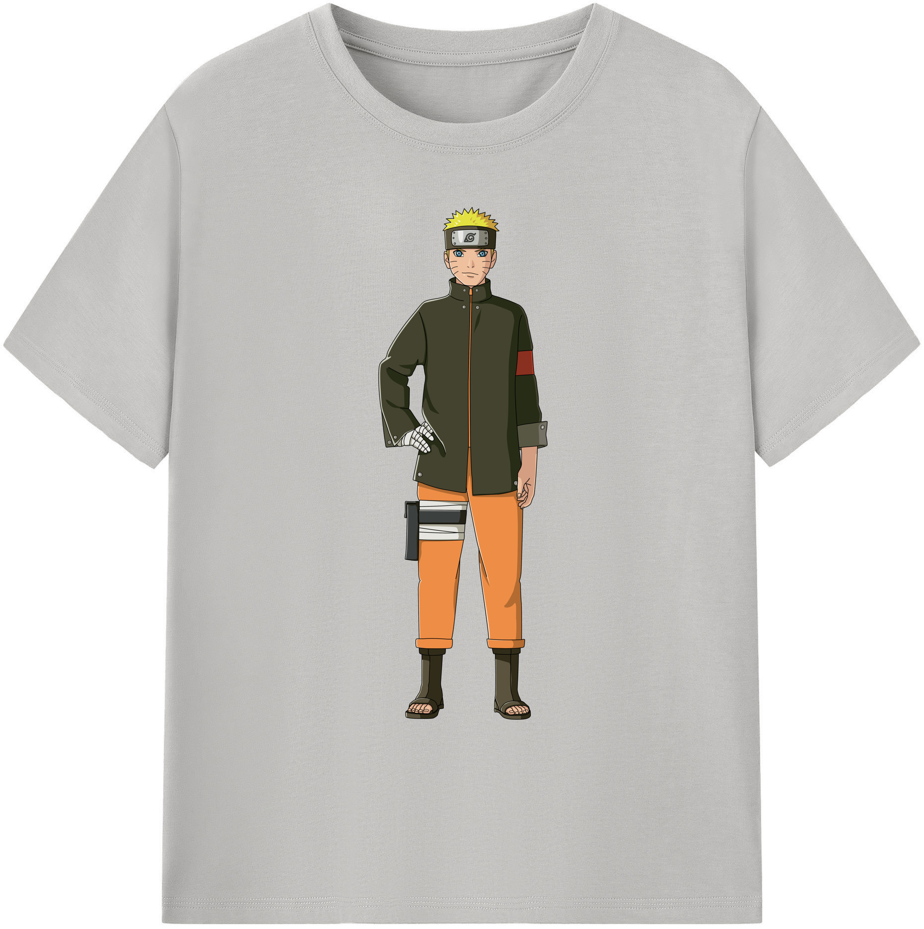 （画像用） NARUTO -ナルト- うずまき ナルト Uzumaki Naruto 綿100％ メンズ半袖Tシャツ｜肌触りやわらか＆通気性