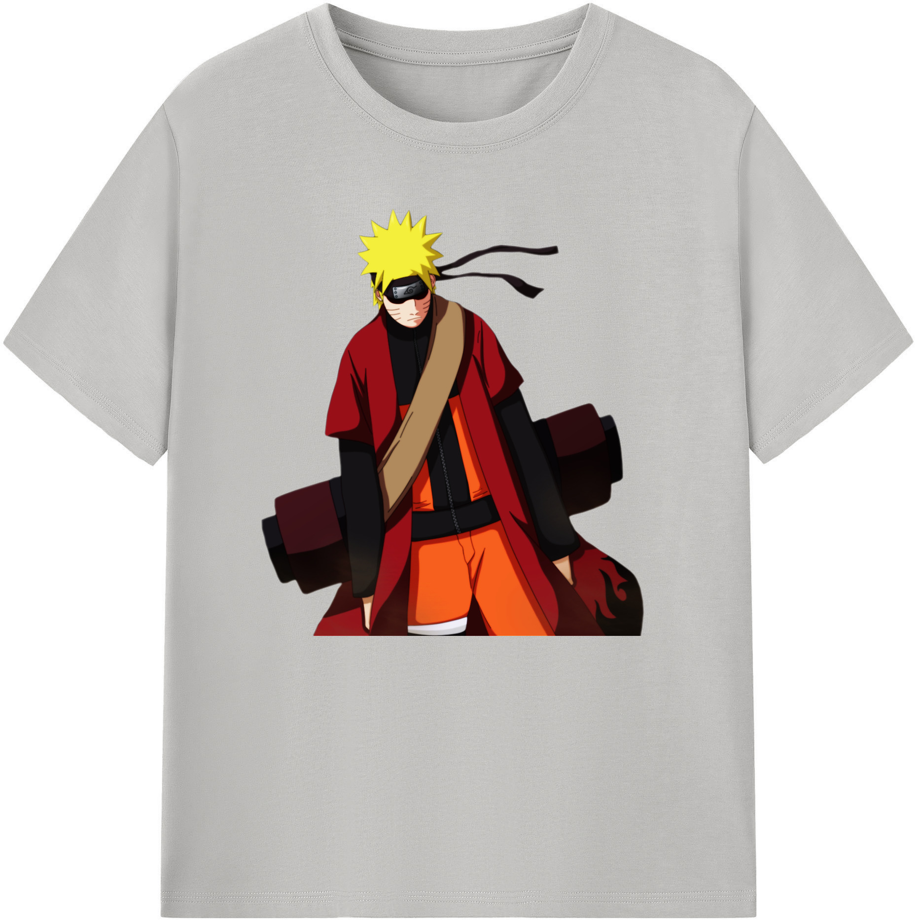 （画像用） NARUTO -ナルト- うずまき ナルト Uzumaki Naruto 綿100％ メンズ半袖Tシャツ｜肌触りやわらか＆通気性