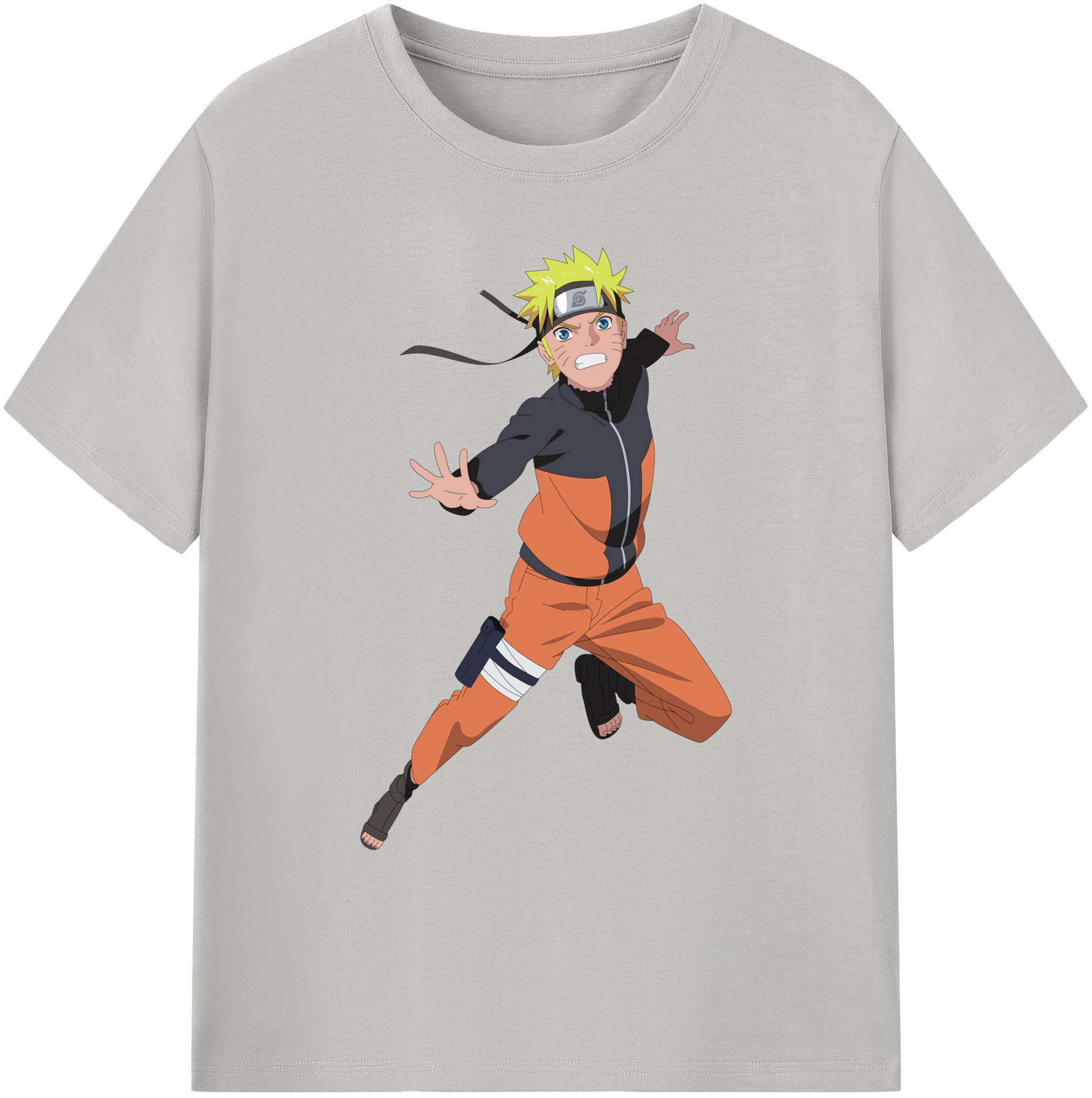 （画像用） NARUTO -ナルト- うずまき ナルト Uzumaki Naruto 綿100％ メンズ半袖Tシャツ｜肌触りやわらか＆通気性
