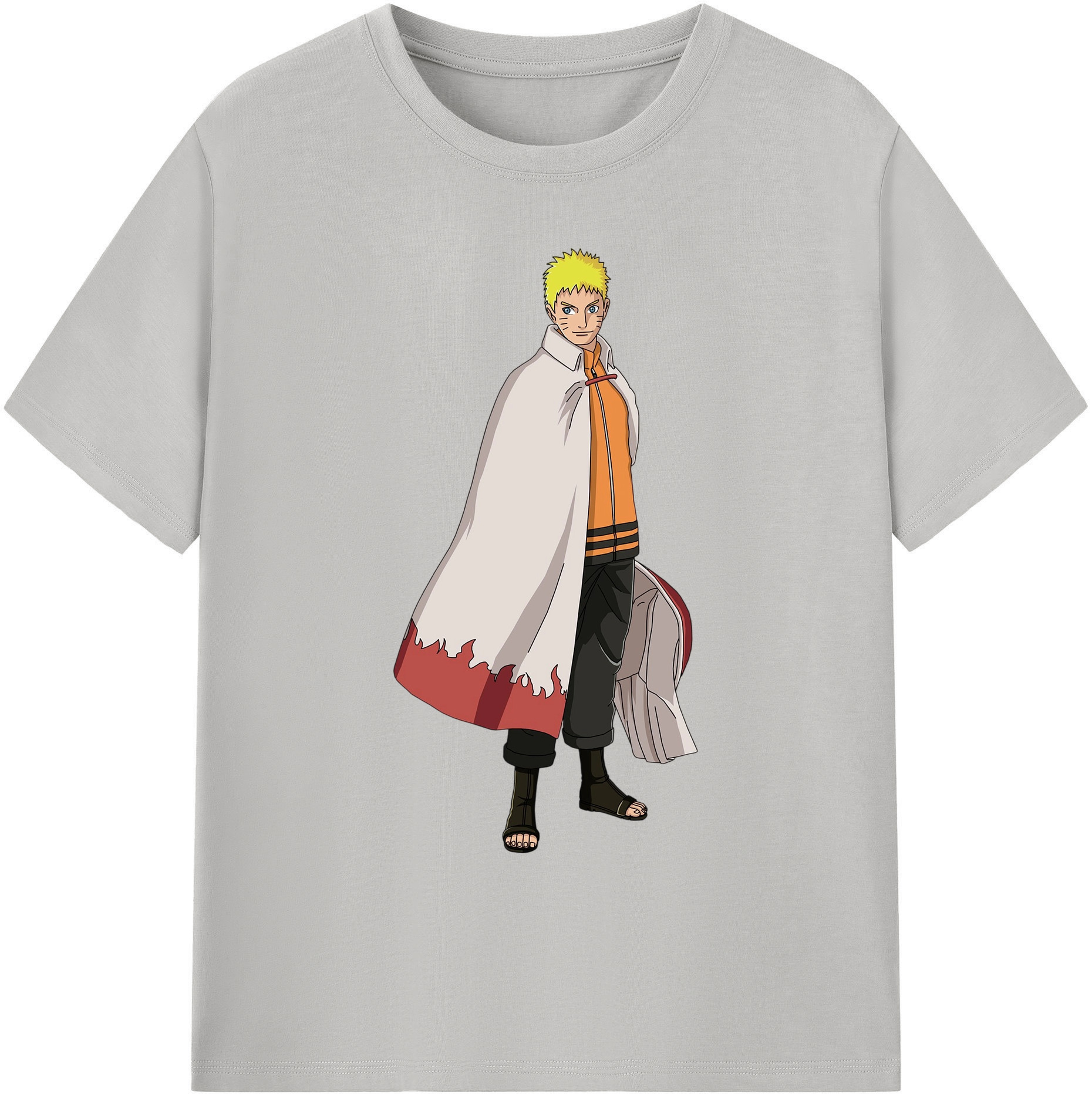 （画像用） NARUTO -ナルト- うずまき ナルト Uzumaki Naruto 綿100％ メンズ半袖Tシャツ｜肌触りやわらか＆通気性