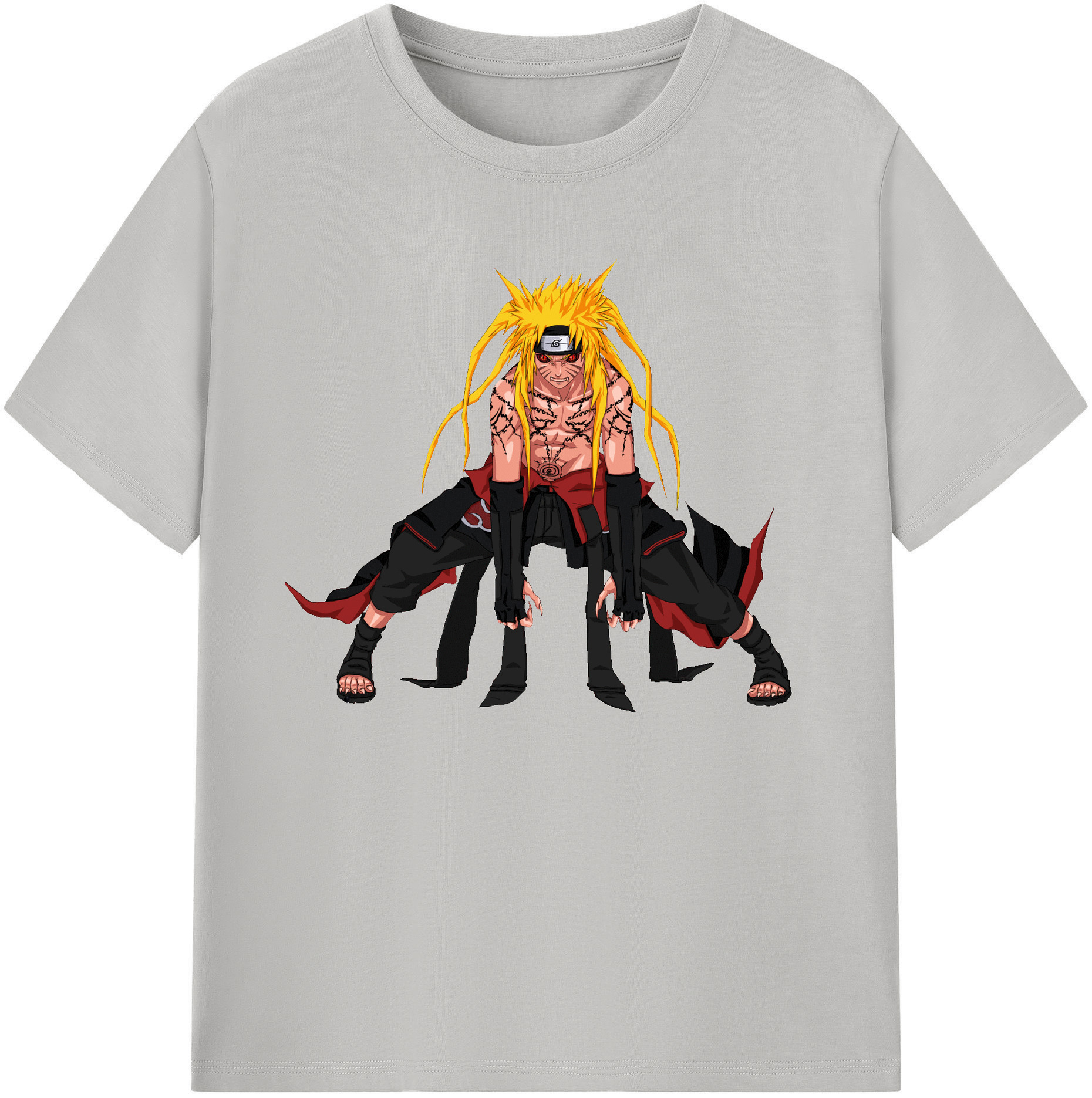 （画像用） NARUTO -ナルト- うずまき ナルト Uzumaki Naruto 綿100％ メンズ半袖Tシャツ｜肌触りやわらか＆通気性