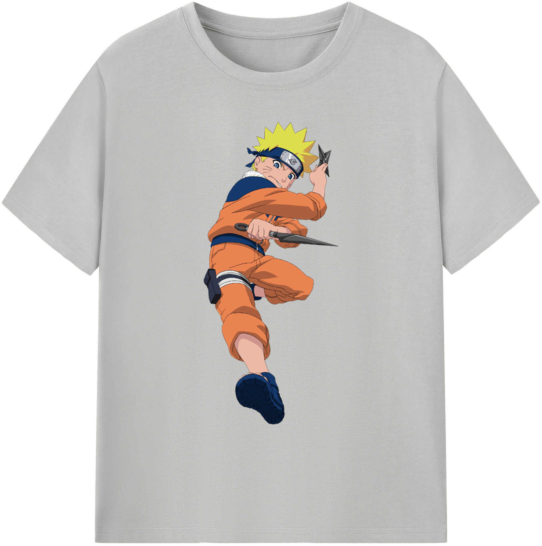 （画像用） NARUTO -ナルト- うずまき ナルト Uzumaki Naruto 綿100％ メンズ半袖Tシャツ｜肌触りやわらか＆通気性