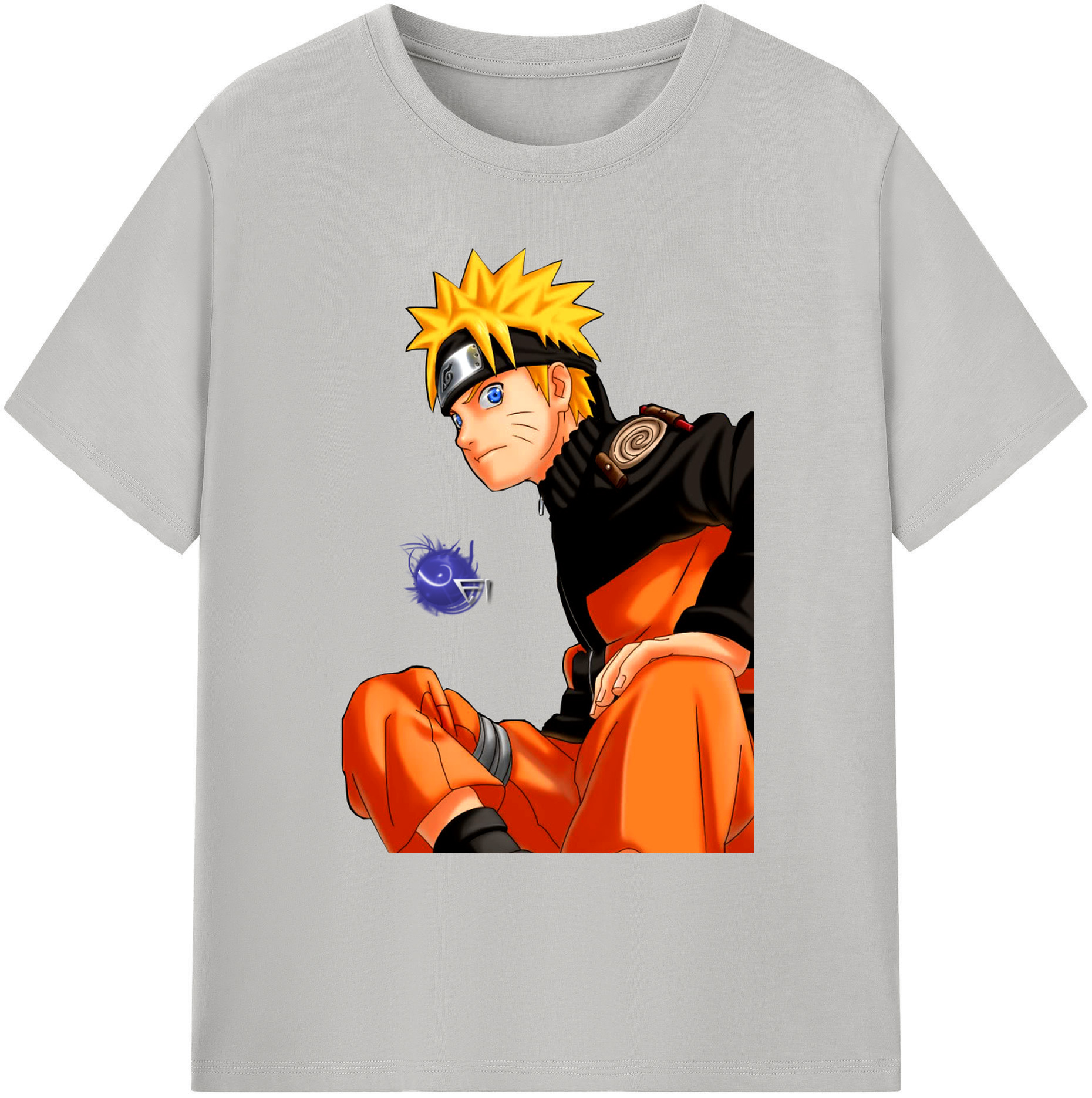 （画像用） NARUTO -ナルト- うずまき ナルト Uzumaki Naruto 綿100％ メンズ半袖Tシャツ｜肌触りやわらか＆通気性