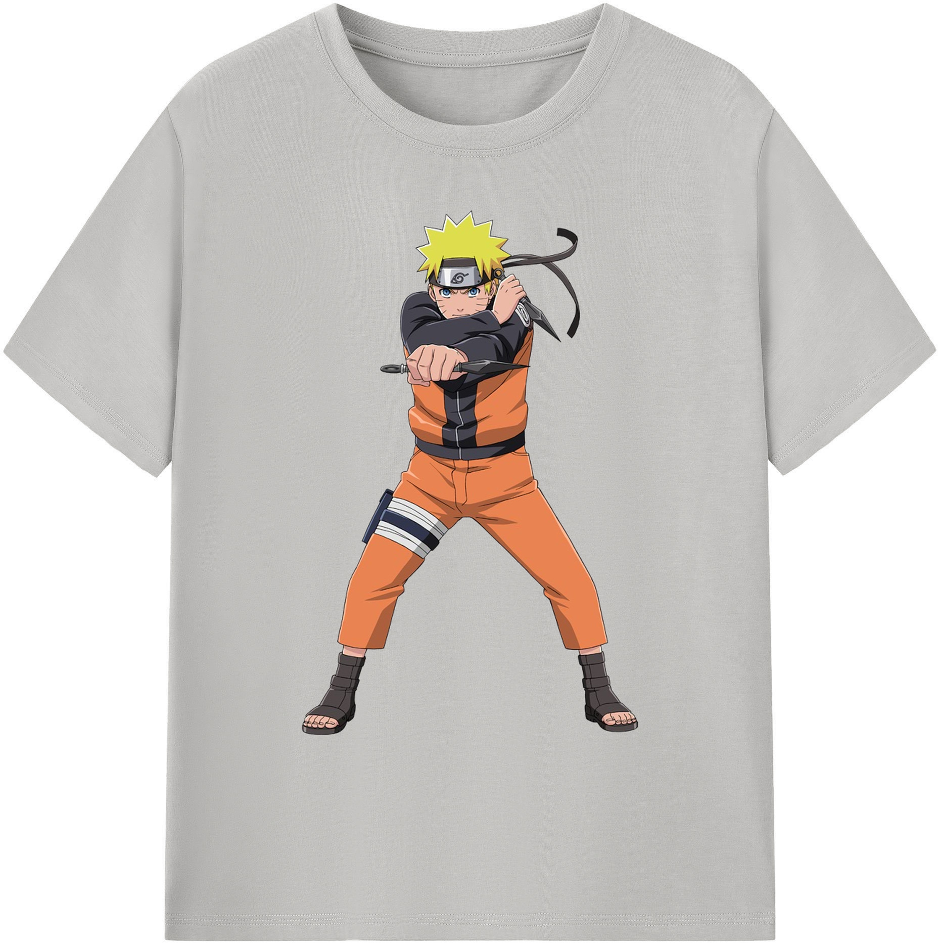 （画像用） NARUTO -ナルト- うずまき ナルト Uzumaki Naruto 綿100％ メンズ半袖Tシャツ｜肌触りやわらか＆通気性