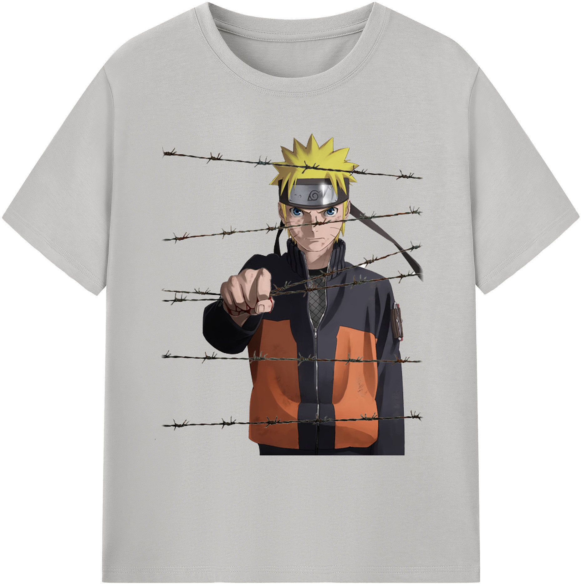 （画像用） NARUTO -ナルト- うずまき ナルト Uzumaki Naruto 綿100％ メンズ半袖Tシャツ｜肌触りやわらか＆通気性