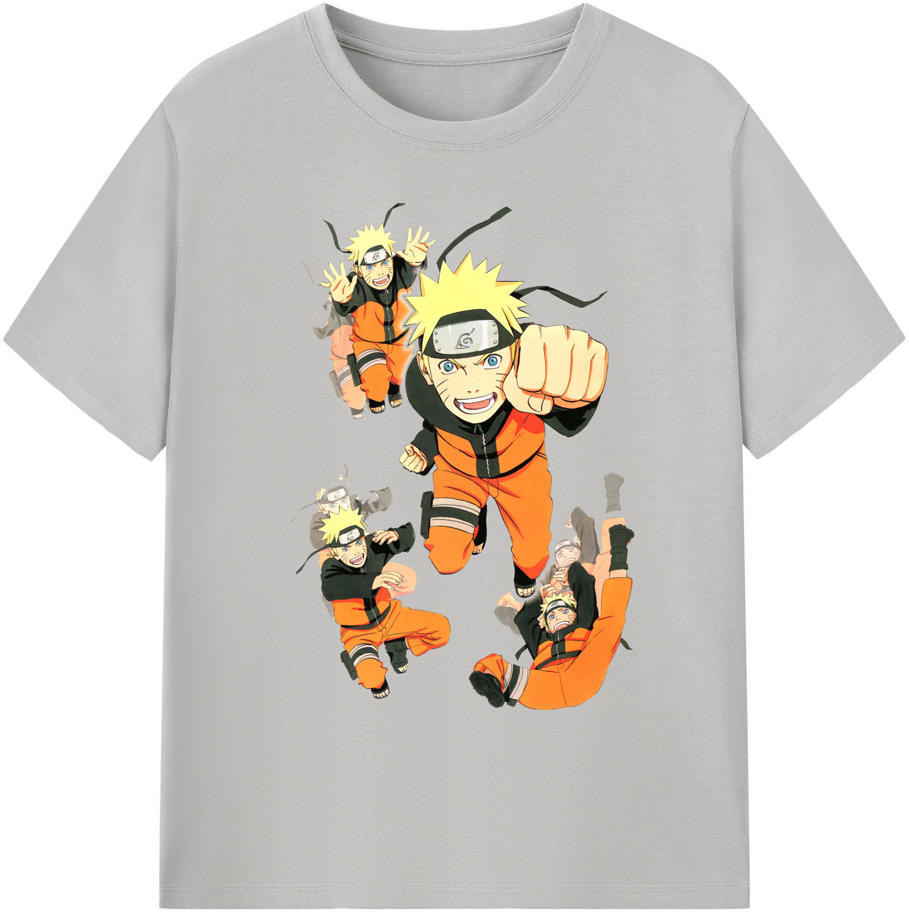 （画像用） NARUTO -ナルト- うずまき ナルト Uzumaki Naruto 綿100％ メンズ半袖Tシャツ｜肌触りやわらか＆通気性