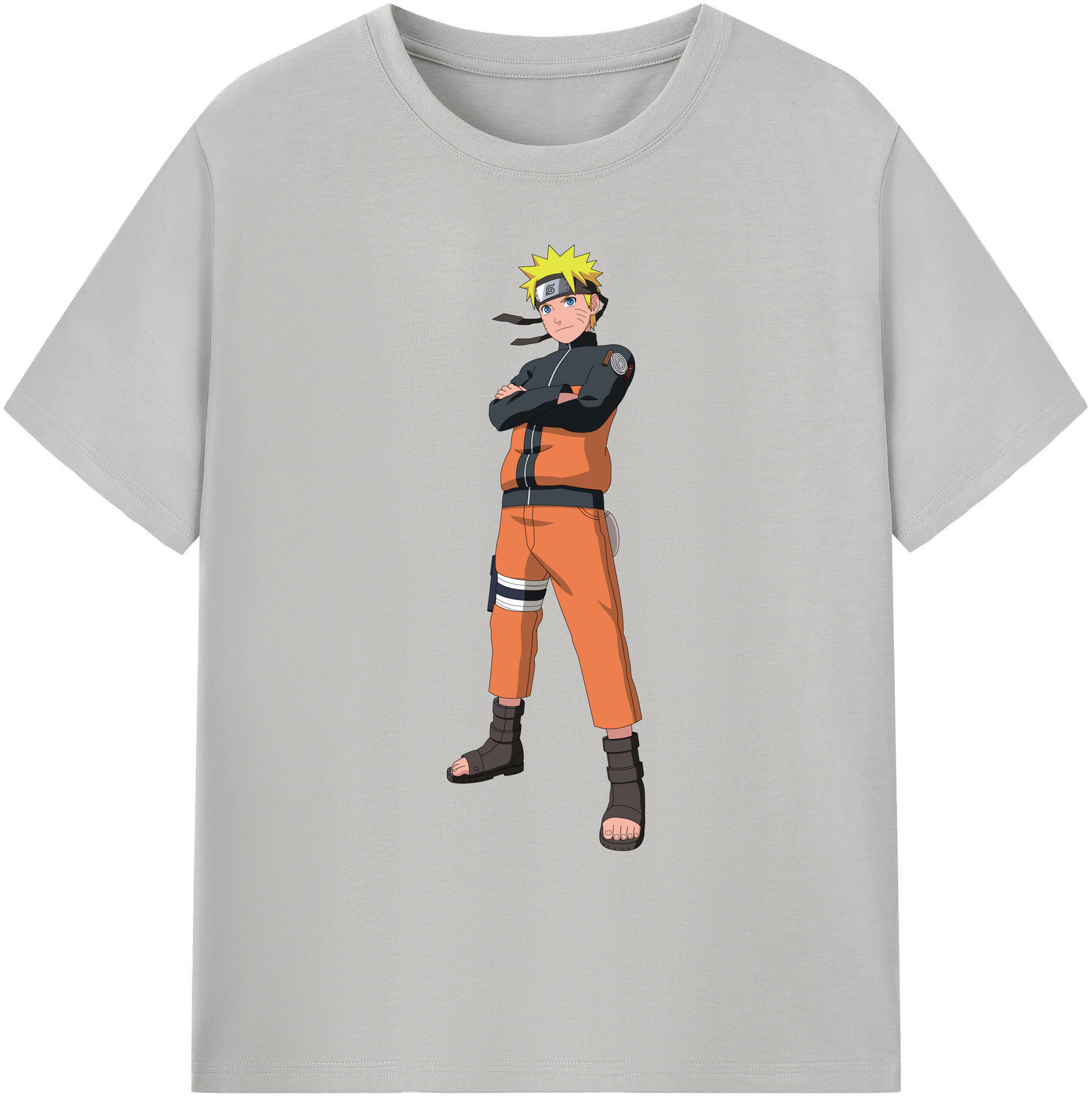 （画像用） NARUTO -ナルト- うずまき ナルト Uzumaki Naruto 綿100％ メンズ半袖Tシャツ｜肌触りやわらか＆通気性