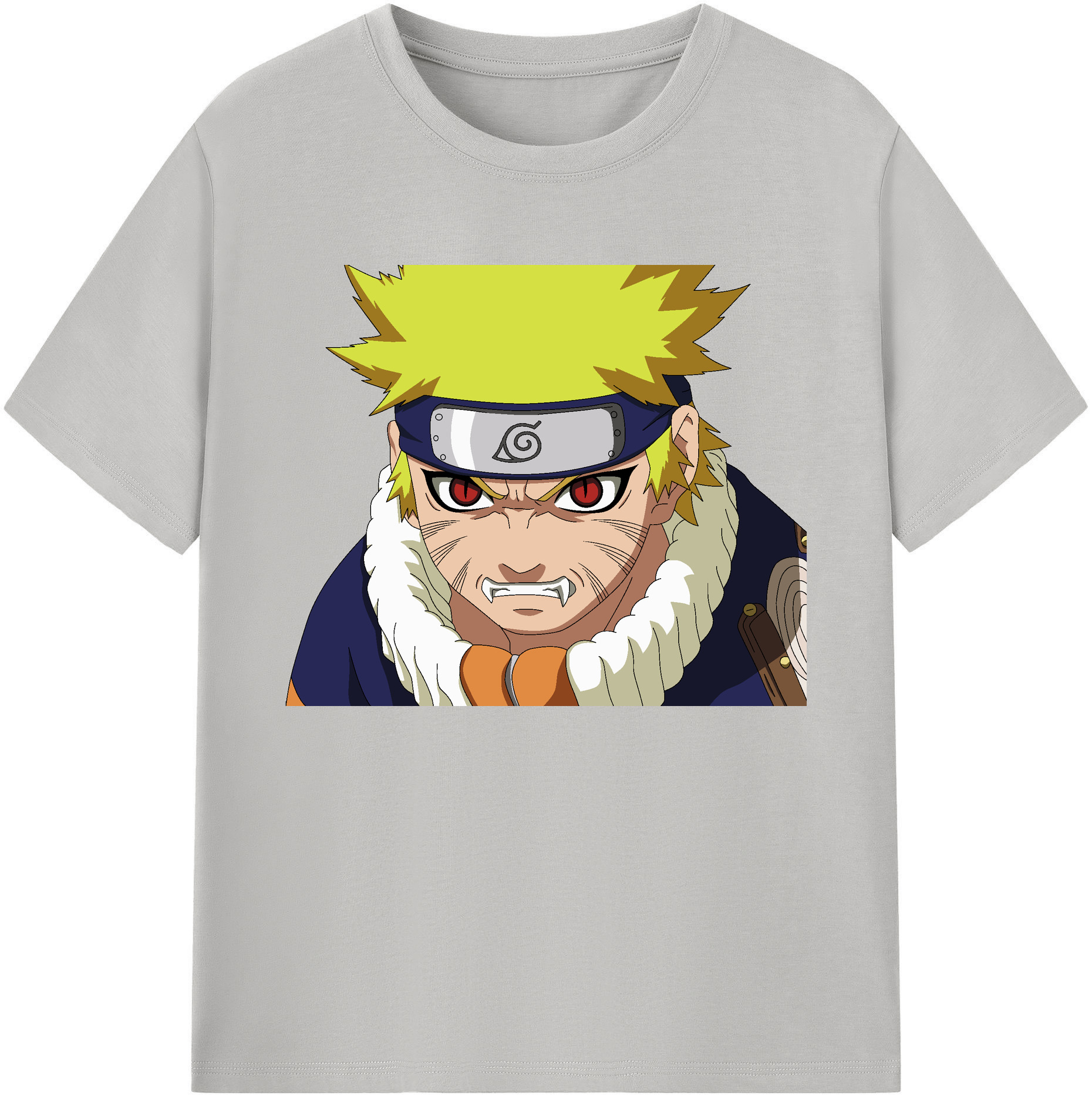 （画像用） NARUTO -ナルト- うずまき ナルト Uzumaki Naruto 綿100％ メンズ半袖Tシャツ｜肌触りやわらか＆通気性