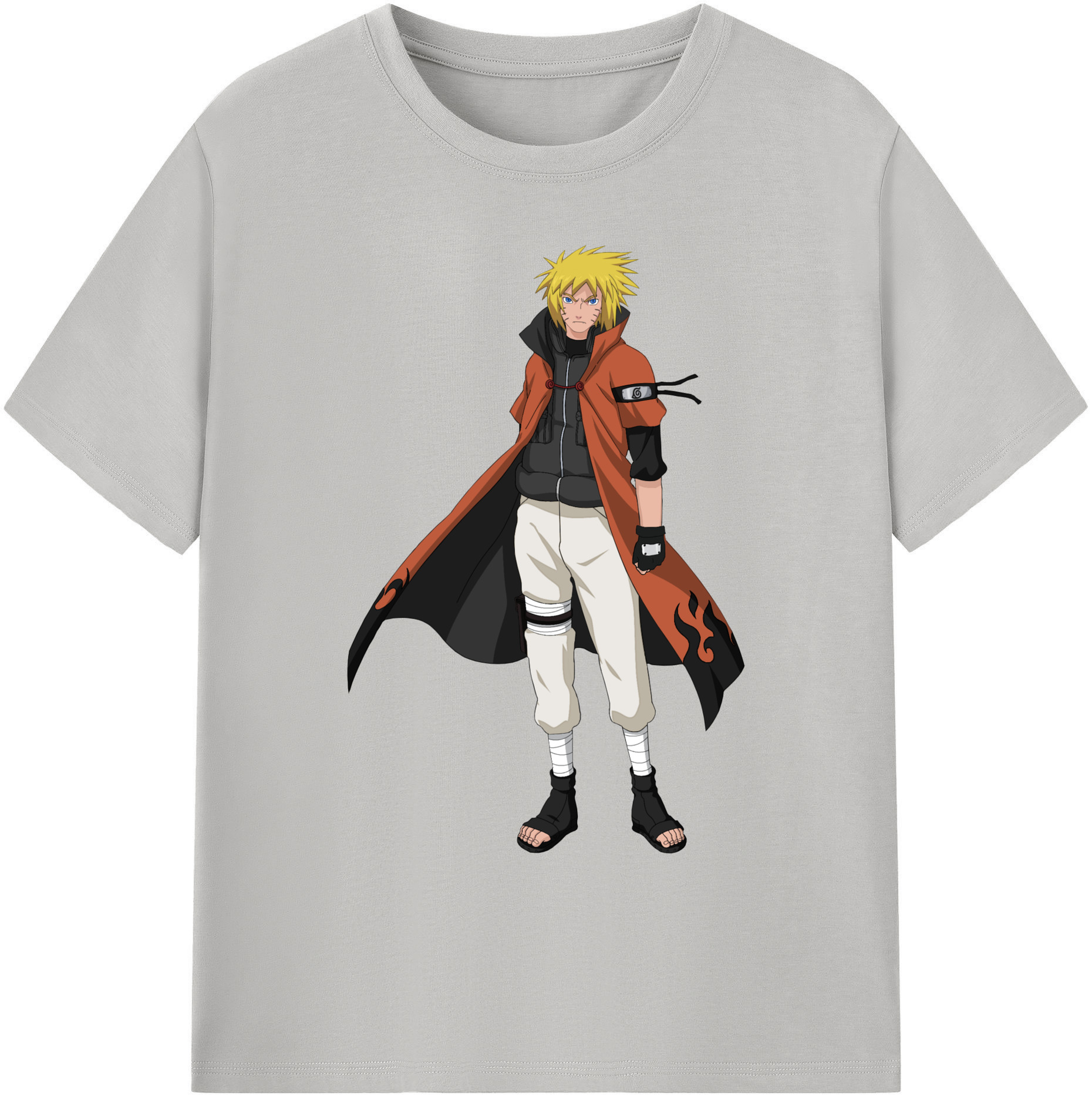 （画像用） NARUTO -ナルト- うずまき ナルト Uzumaki Naruto 綿100％ メンズ半袖Tシャツ｜肌触りやわらか＆通気性