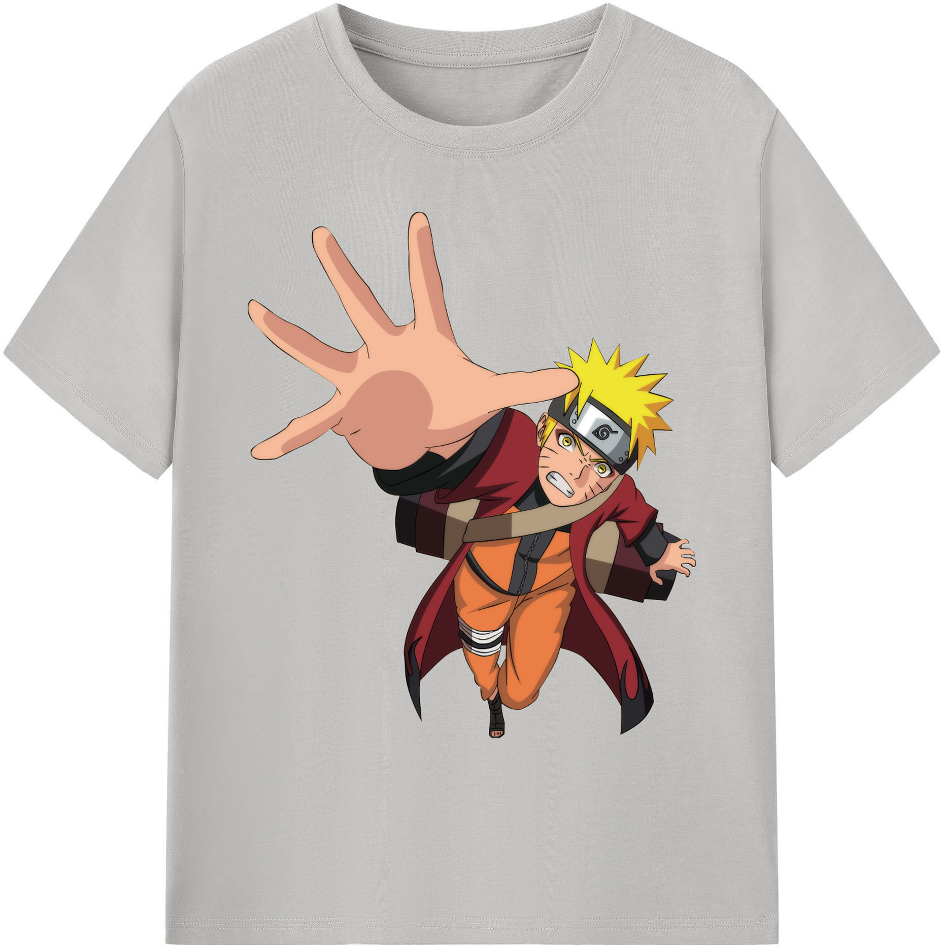 （画像用） NARUTO -ナルト- うずまき ナルト Uzumaki Naruto 綿100％ メンズ半袖Tシャツ｜肌触りやわらか＆通気性