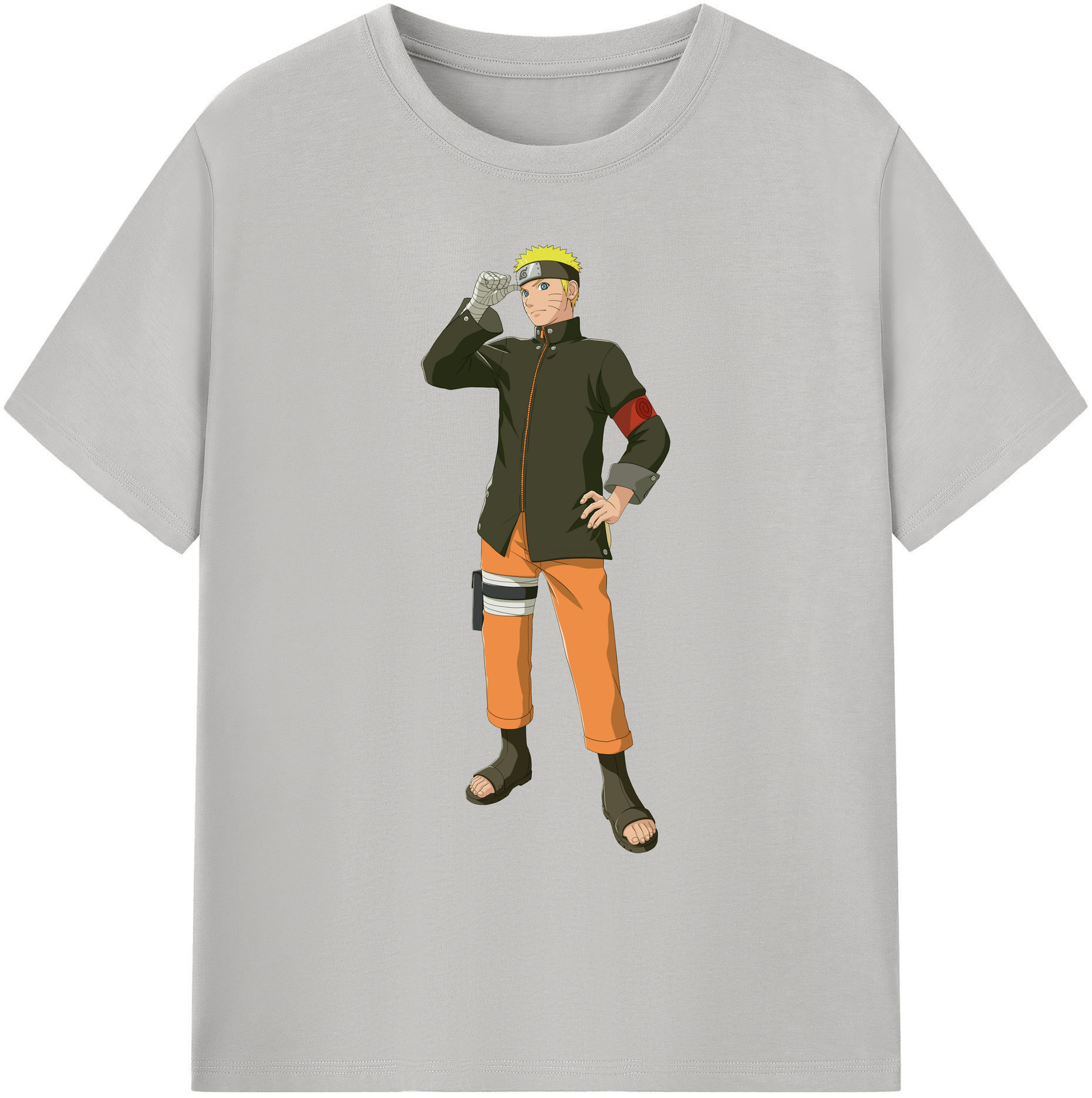 （画像用） NARUTO -ナルト- うずまき ナルト Uzumaki Naruto 綿100％ メンズ半袖Tシャツ｜肌触りやわらか＆通気性