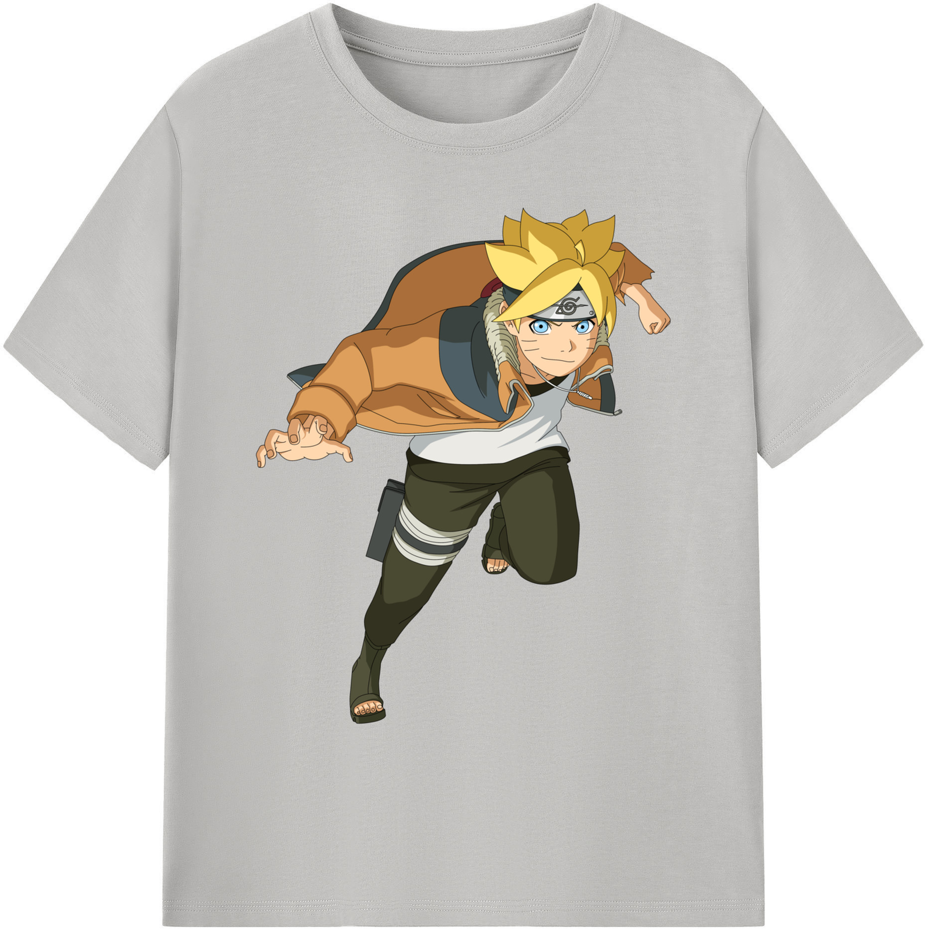 （画像用） NARUTO -ナルト- うずまき ナルト Uzumaki Naruto 綿100％ メンズ半袖Tシャツ｜肌触りやわらか＆通気性