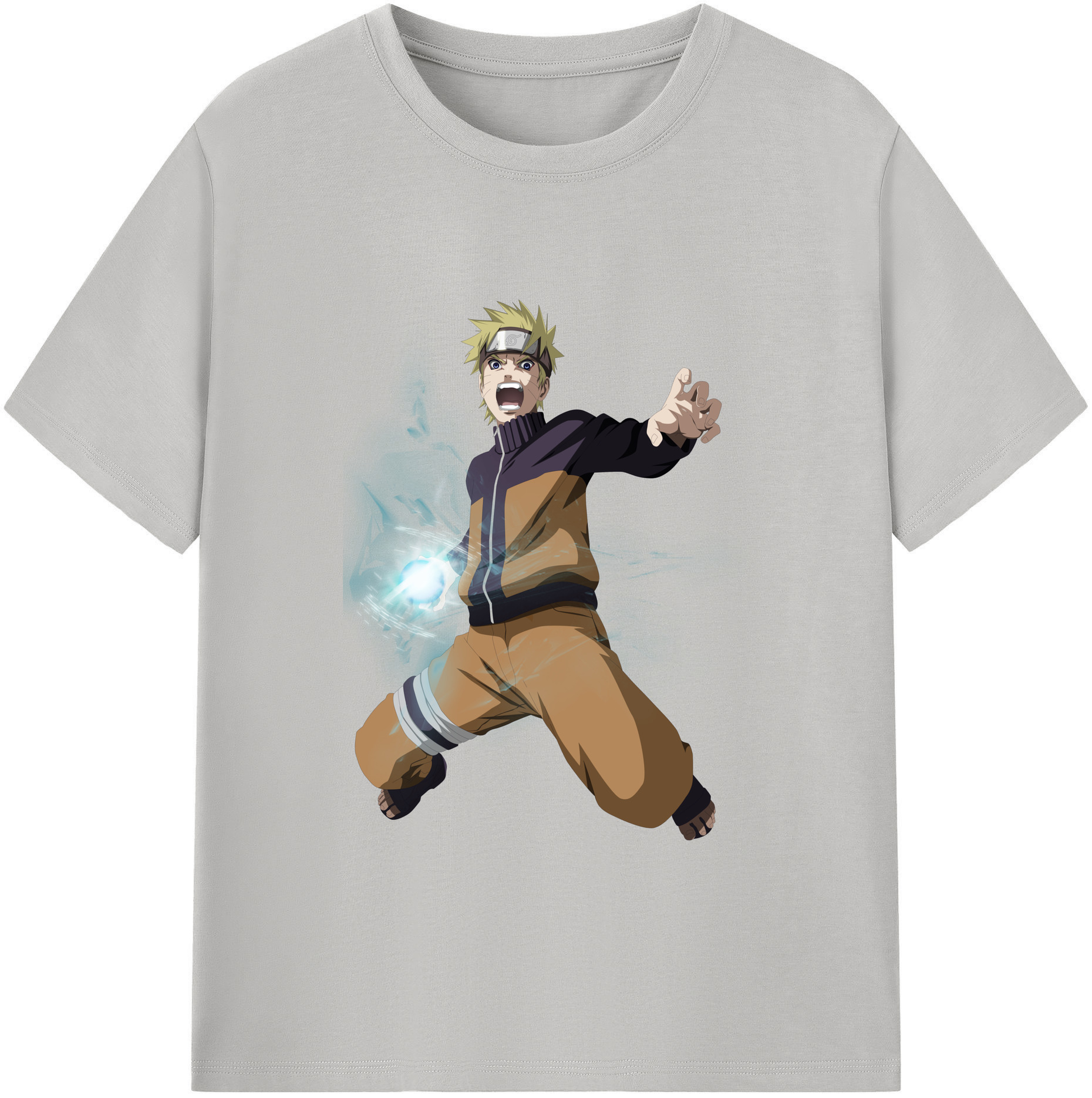 （画像用） NARUTO -ナルト- うずまき ナルト Uzumaki Naruto 綿100％ メンズ半袖Tシャツ｜肌触りやわらか＆通気性