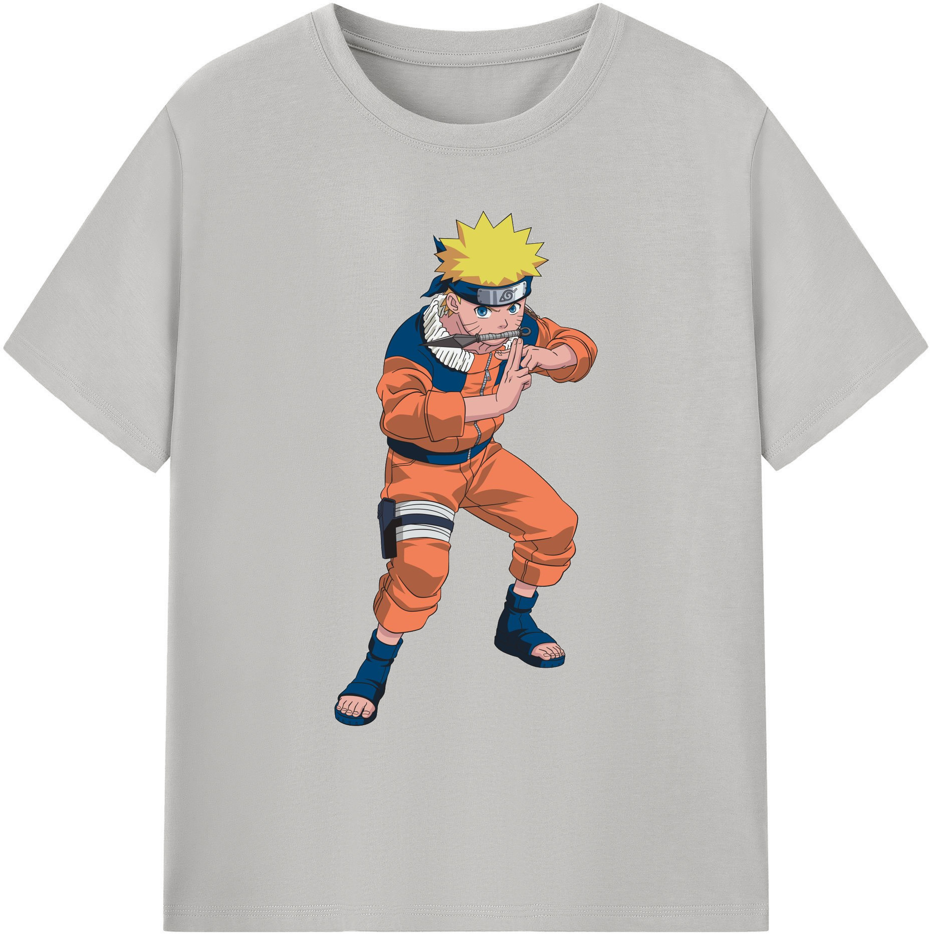 （画像用） NARUTO -ナルト- うずまき ナルト Uzumaki Naruto 綿100％ メンズ半袖Tシャツ｜肌触りやわらか＆通気性