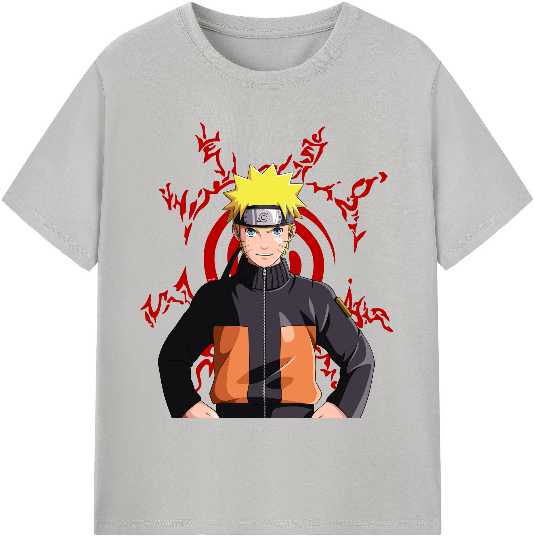 （画像用） NARUTO -ナルト- うずまき ナルト Uzumaki Naruto 綿100％ メンズ半袖Tシャツ｜肌触りやわらか＆通気性