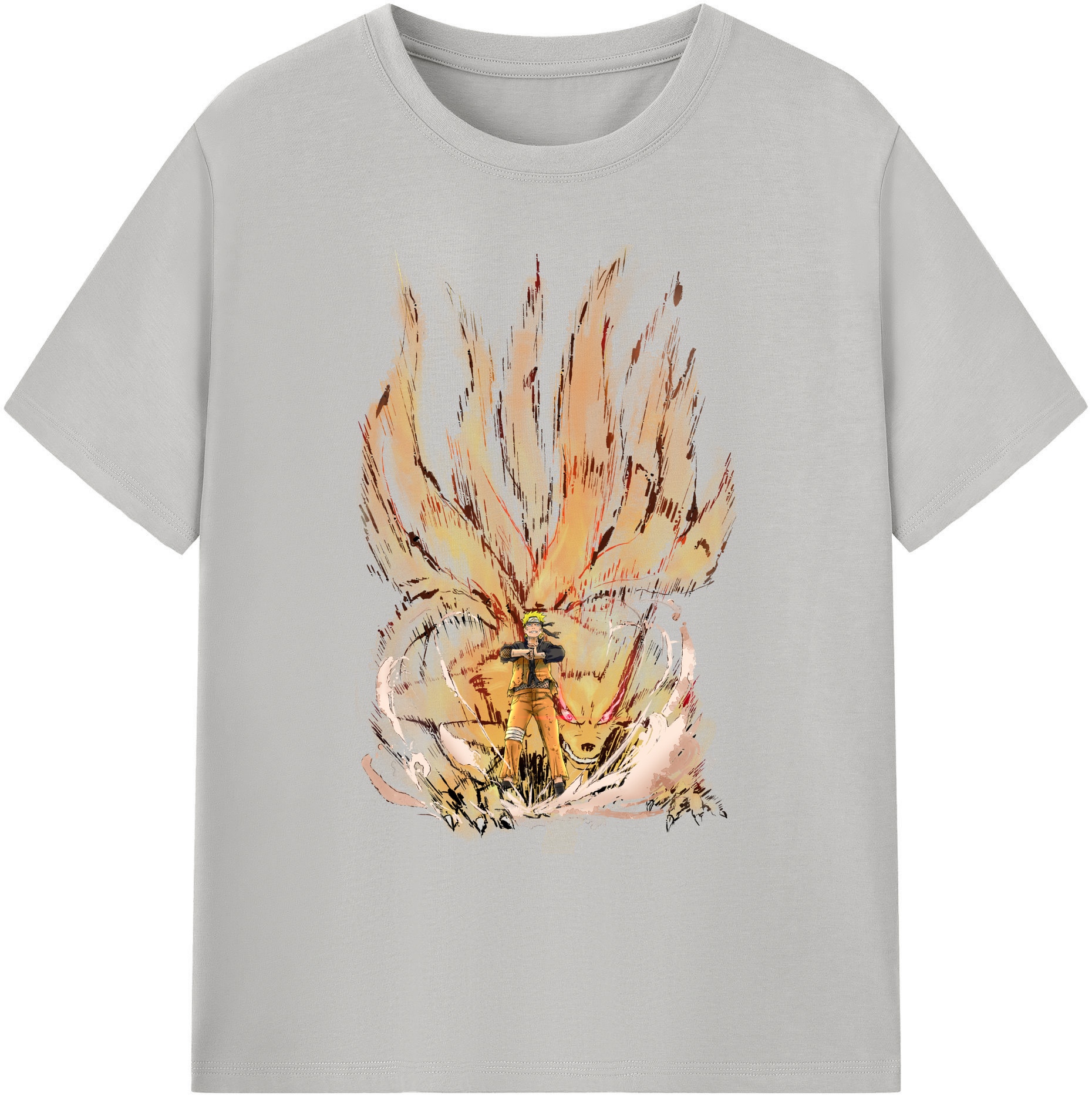 （画像用） NARUTO -ナルト- うずまき ナルト Uzumaki Naruto 綿100％ メンズ半袖Tシャツ｜肌触りやわらか＆通気性