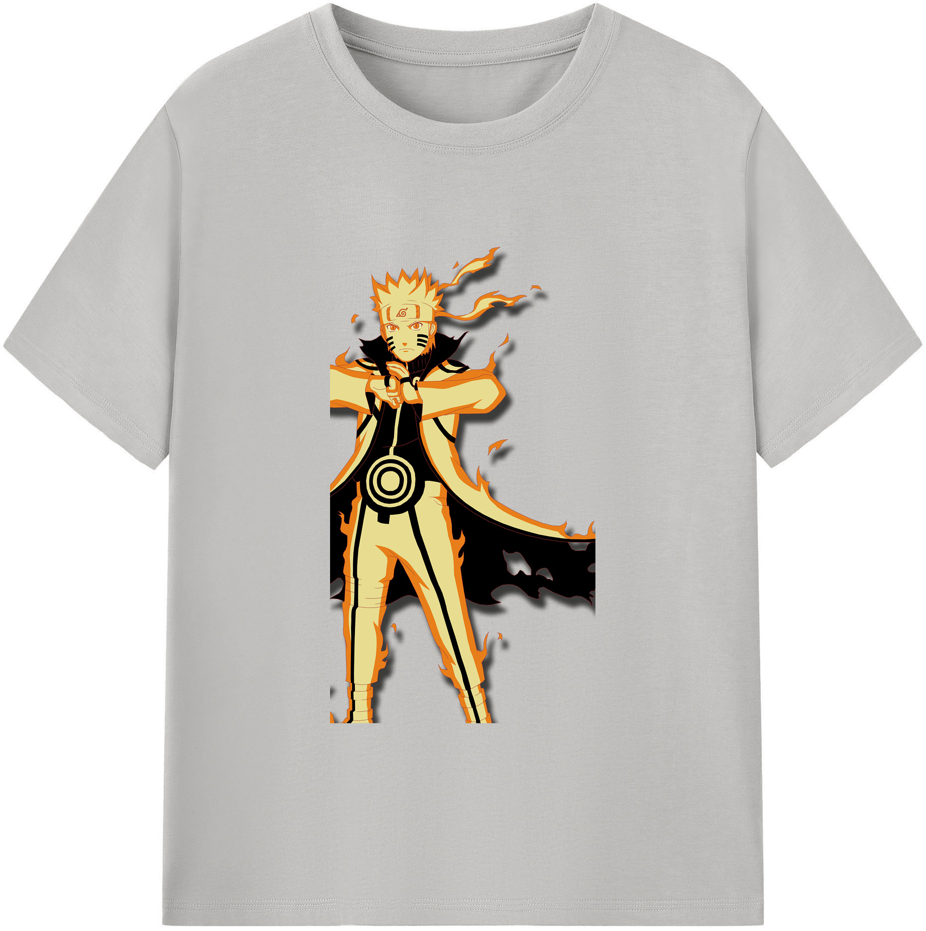 （画像用） NARUTO -ナルト- うずまき ナルト Uzumaki Naruto 綿100％ メンズ半袖Tシャツ｜肌触りやわらか＆通気性
