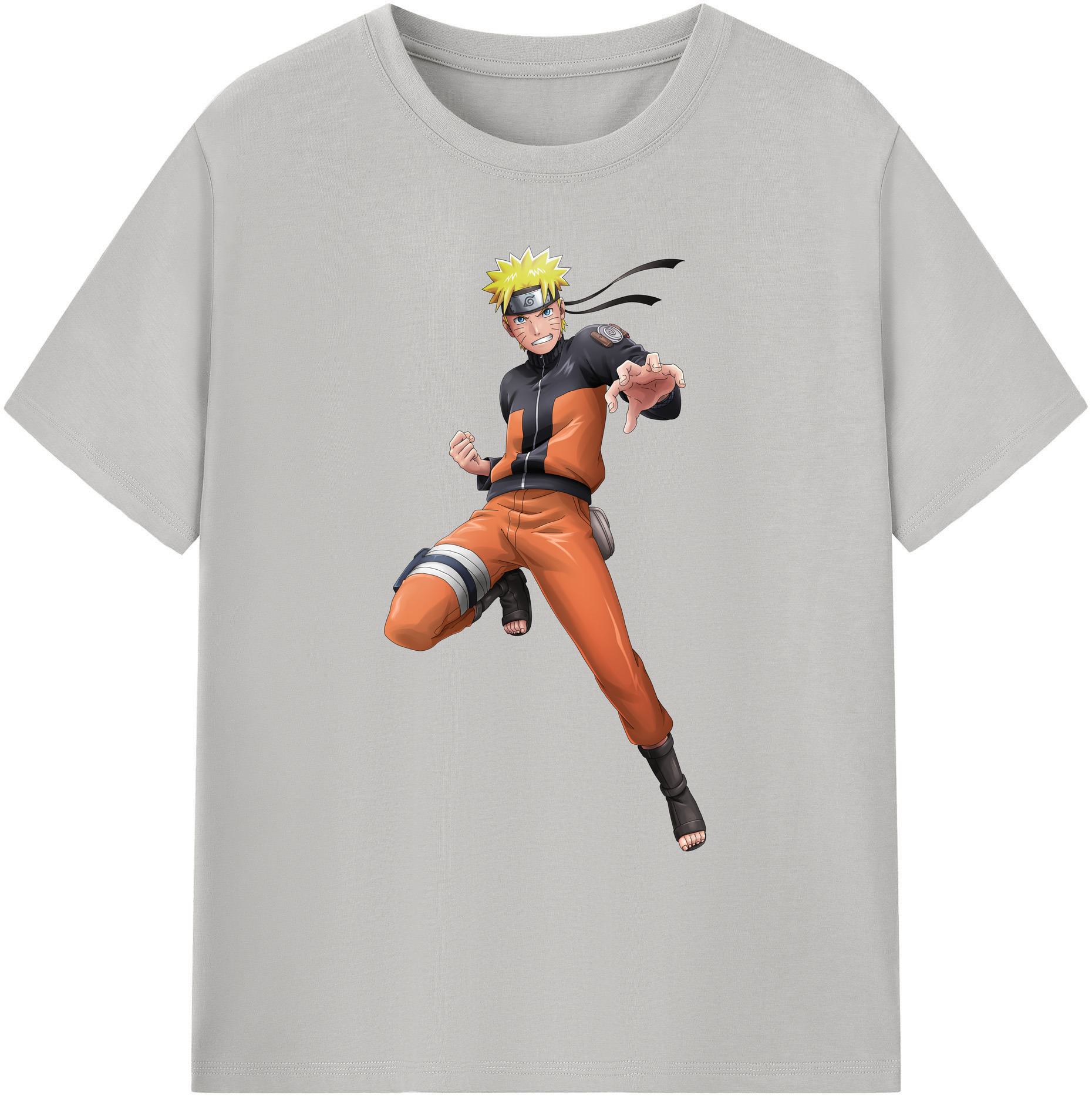 （画像用） NARUTO -ナルト- うずまき ナルト Uzumaki Naruto 綿100％ メンズ半袖Tシャツ｜肌触りやわらか＆通気性