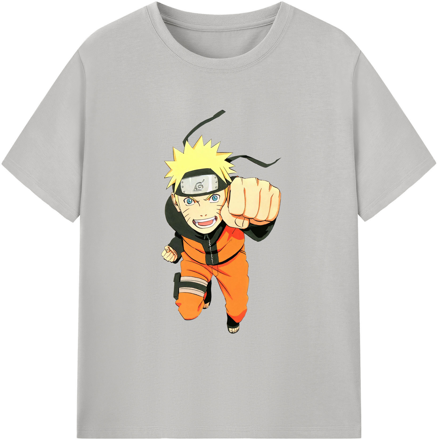 （画像用） NARUTO -ナルト- うずまき ナルト Uzumaki Naruto 綿100％ メンズ半袖Tシャツ｜肌触りやわらか＆通気性