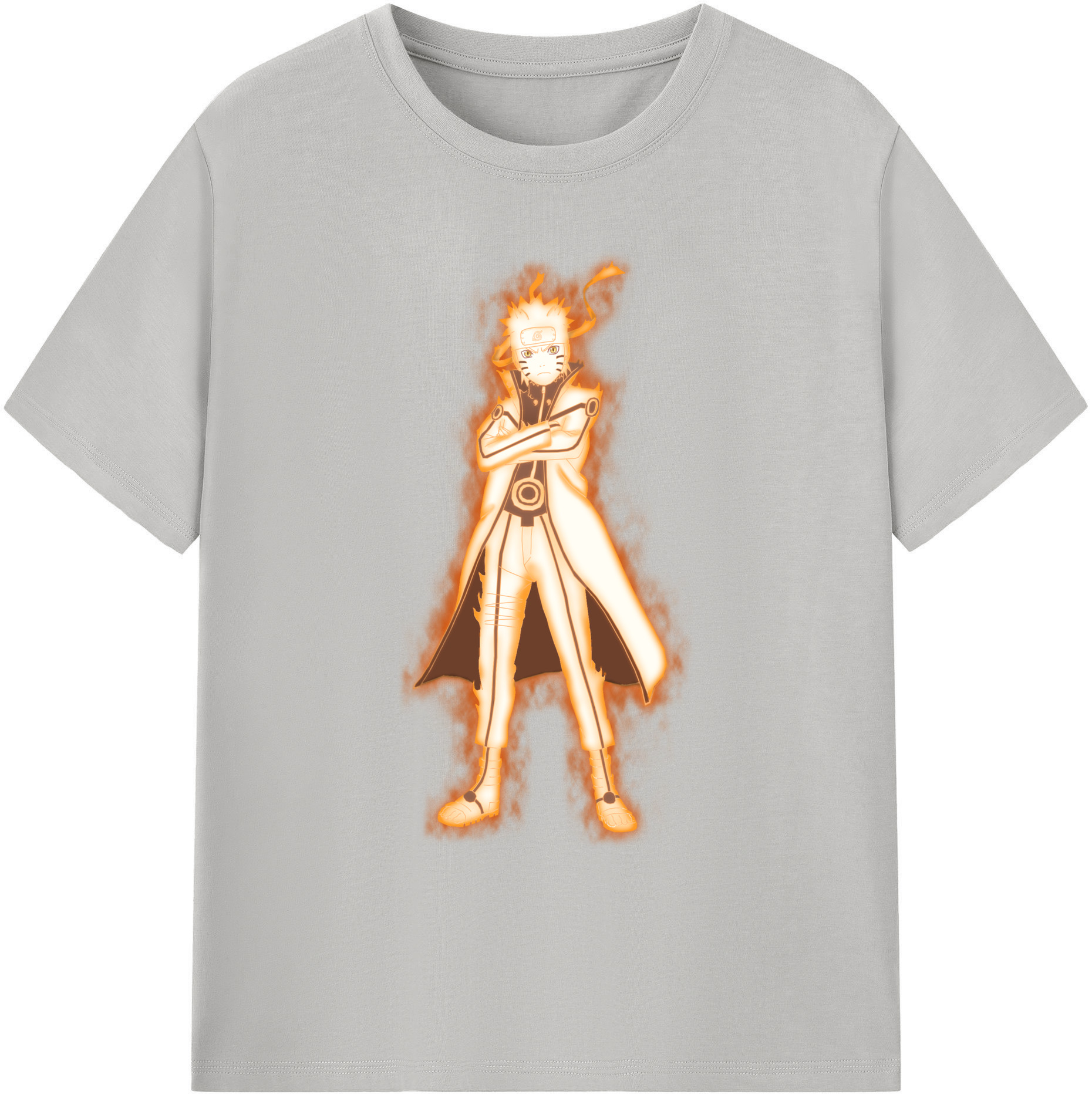 （画像用） NARUTO -ナルト- うずまき ナルト Uzumaki Naruto 綿100％ メンズ半袖Tシャツ｜肌触りやわらか＆通気性
