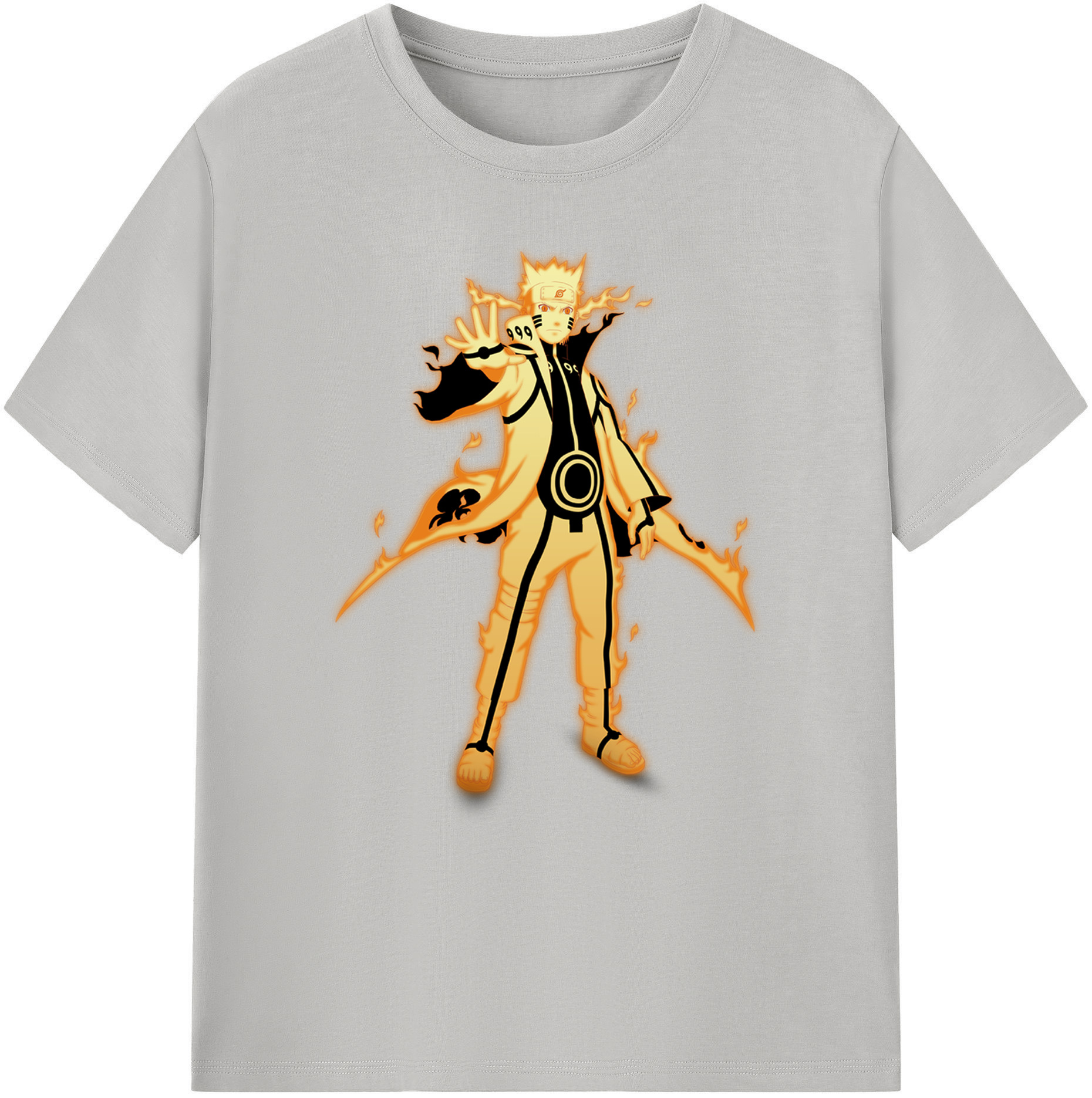 （画像用） NARUTO -ナルト- うずまき ナルト Uzumaki Naruto 綿100％ メンズ半袖Tシャツ｜肌触りやわらか＆通気性