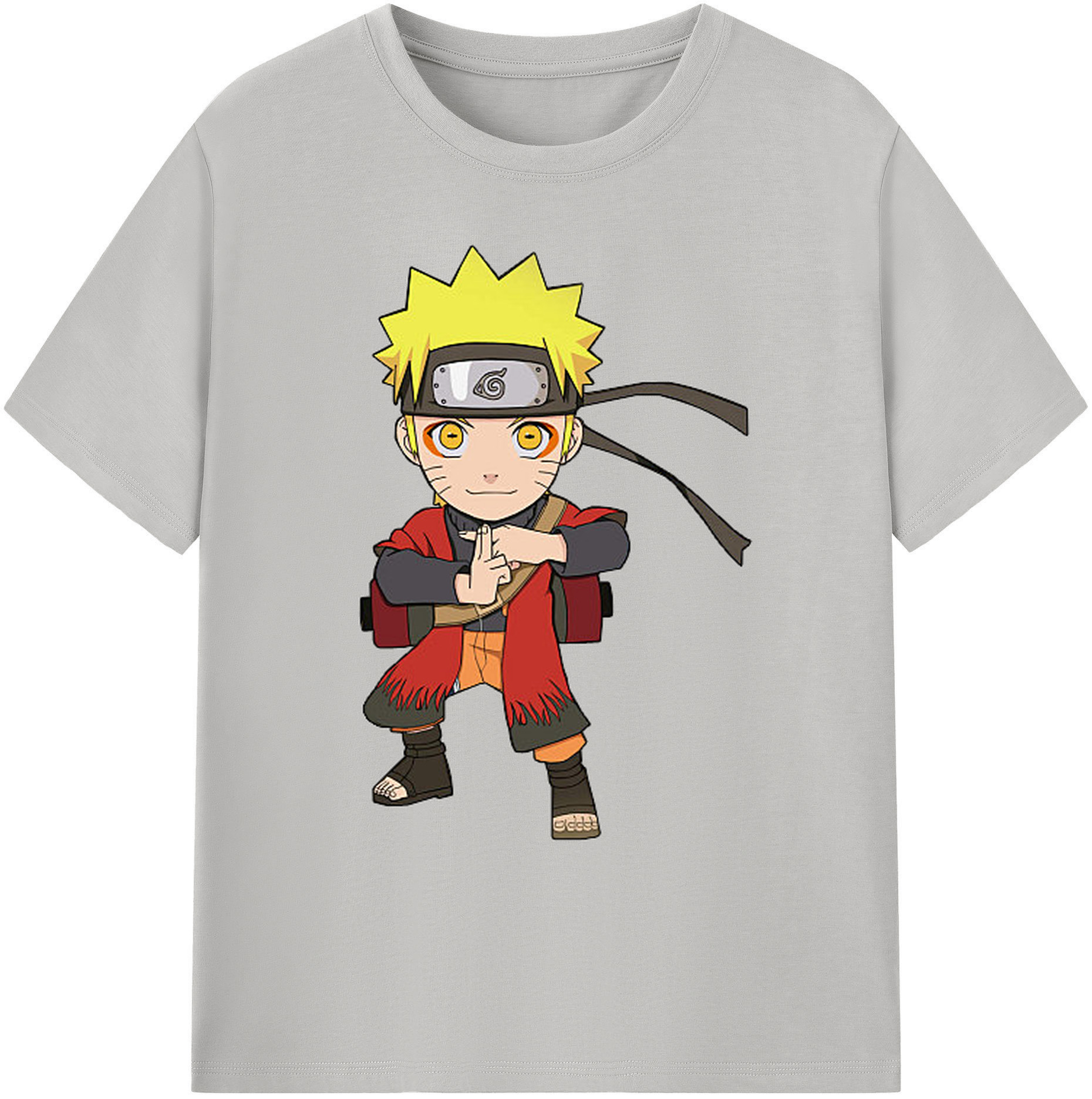 （画像用） NARUTO -ナルト- うずまき ナルト Uzumaki Naruto 綿100％ メンズ半袖Tシャツ｜肌触りやわらか＆通気性