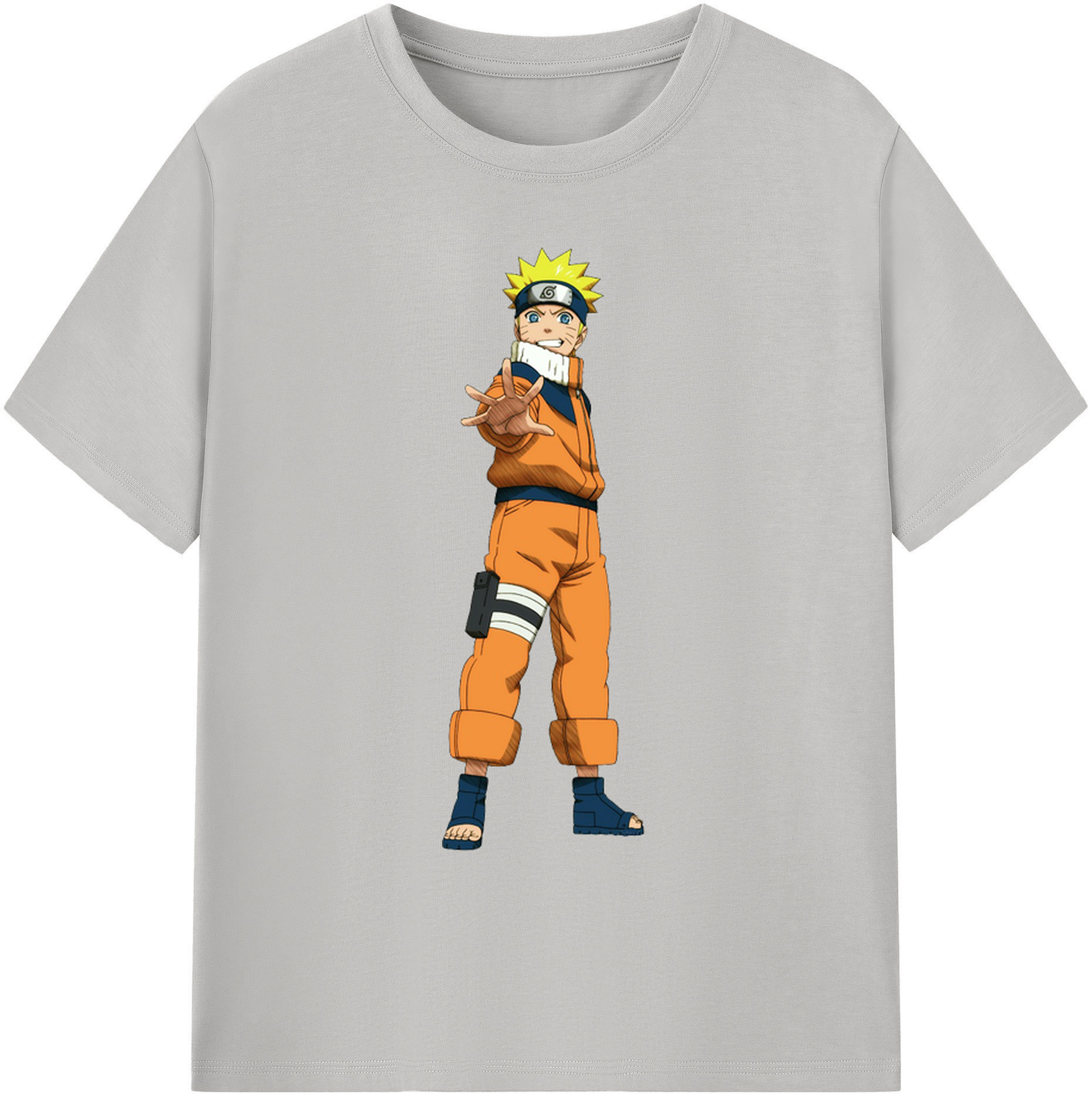 （画像用） NARUTO -ナルト- うずまき ナルト Uzumaki Naruto 綿100％ メンズ半袖Tシャツ｜肌触りやわらか＆通気性