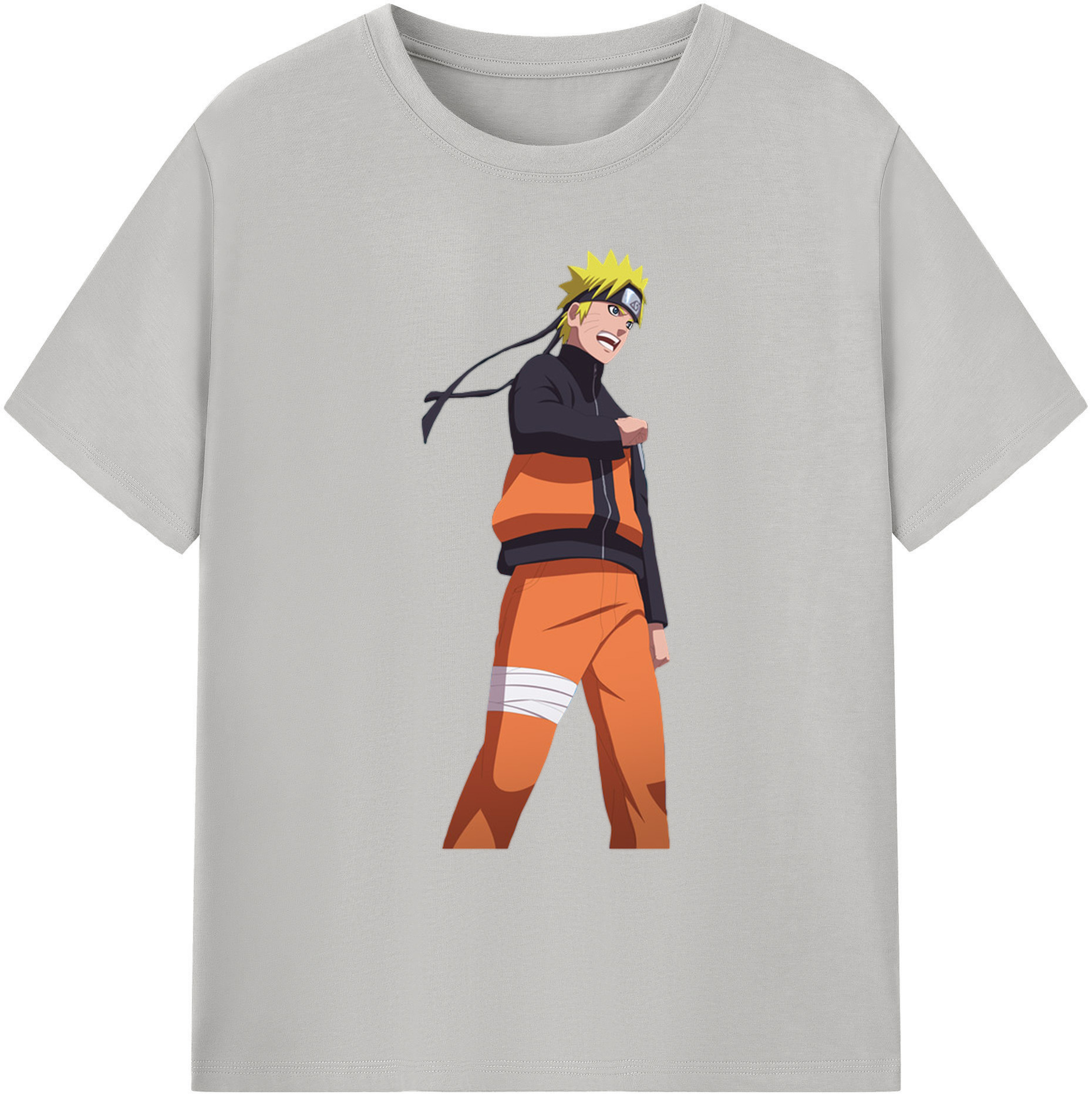 （画像用） NARUTO -ナルト- うずまき ナルト Uzumaki Naruto 綿100％ メンズ半袖Tシャツ｜肌触りやわらか＆通気性