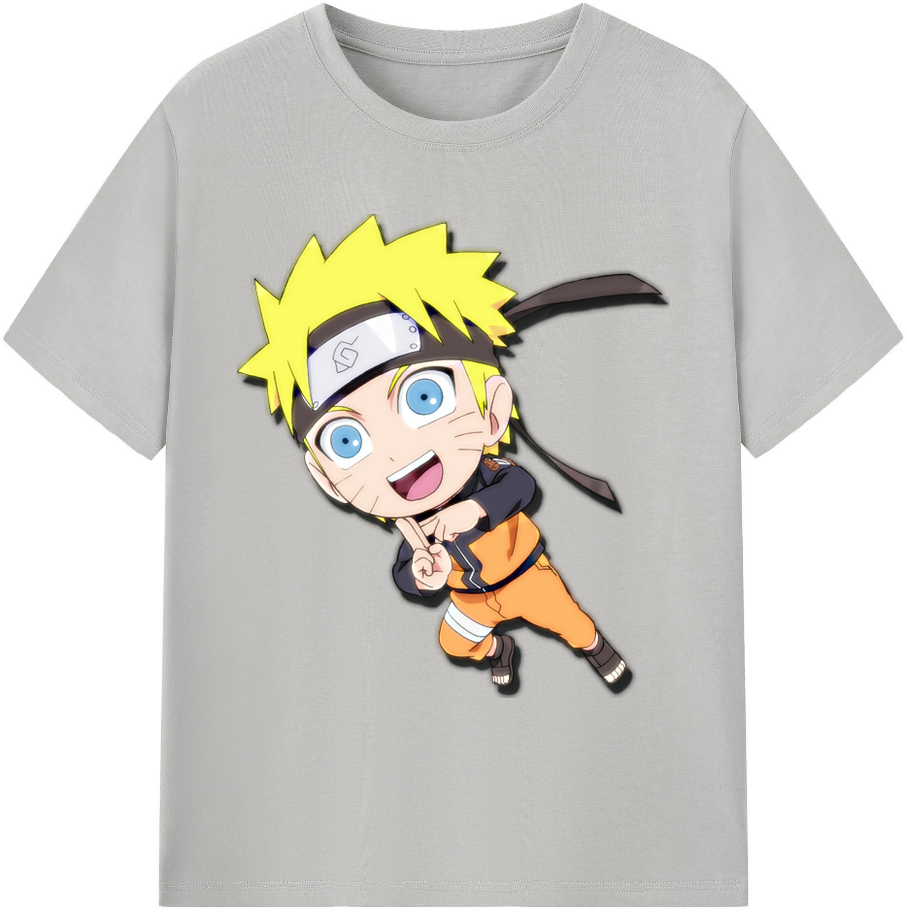（画像用） NARUTO -ナルト- うずまき ナルト Uzumaki Naruto 綿100％ メンズ半袖Tシャツ｜肌触りやわらか＆通気性