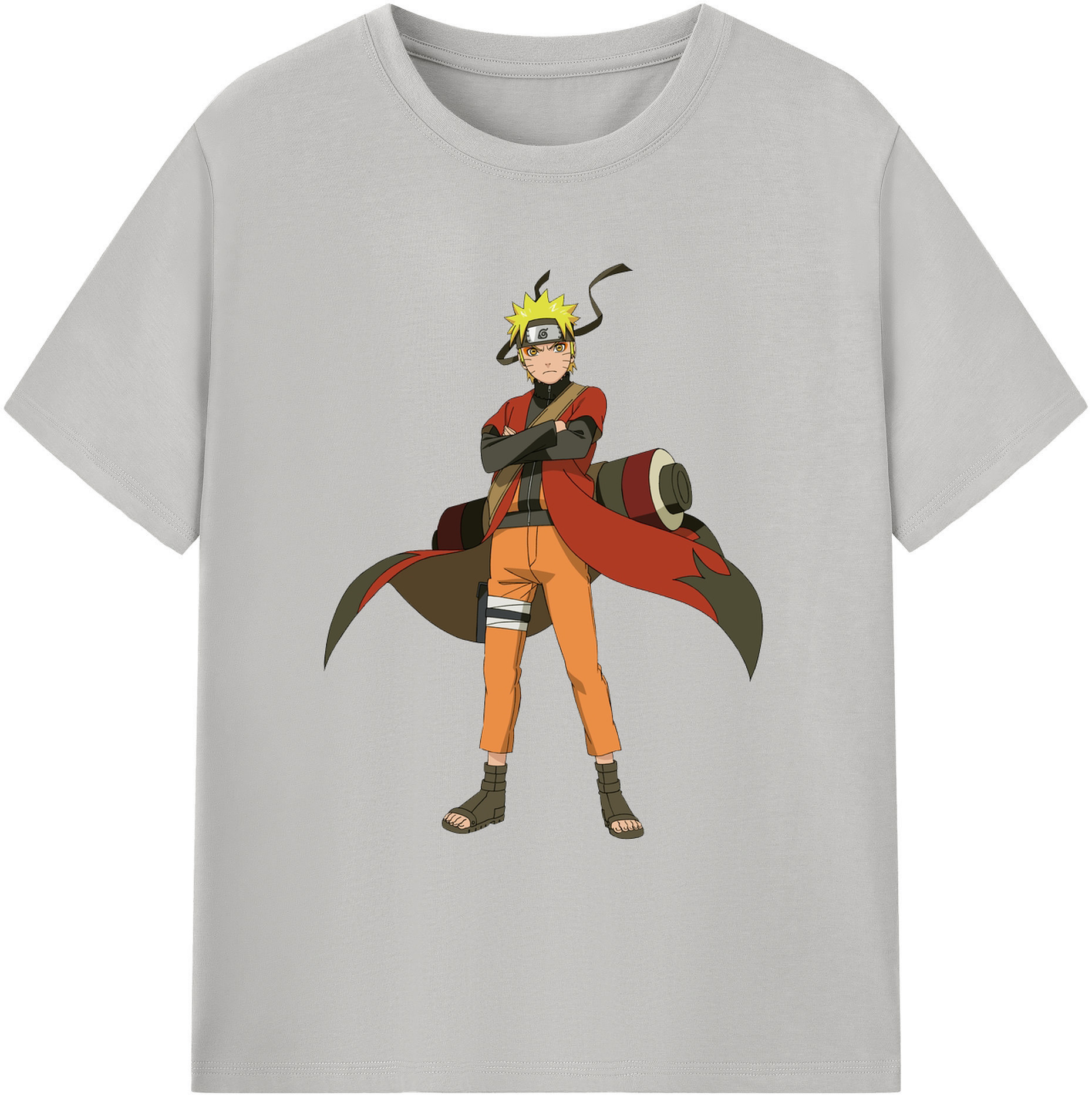 （画像用） NARUTO -ナルト- うずまき ナルト Uzumaki Naruto 綿100％ メンズ半袖Tシャツ｜肌触りやわらか＆通気性