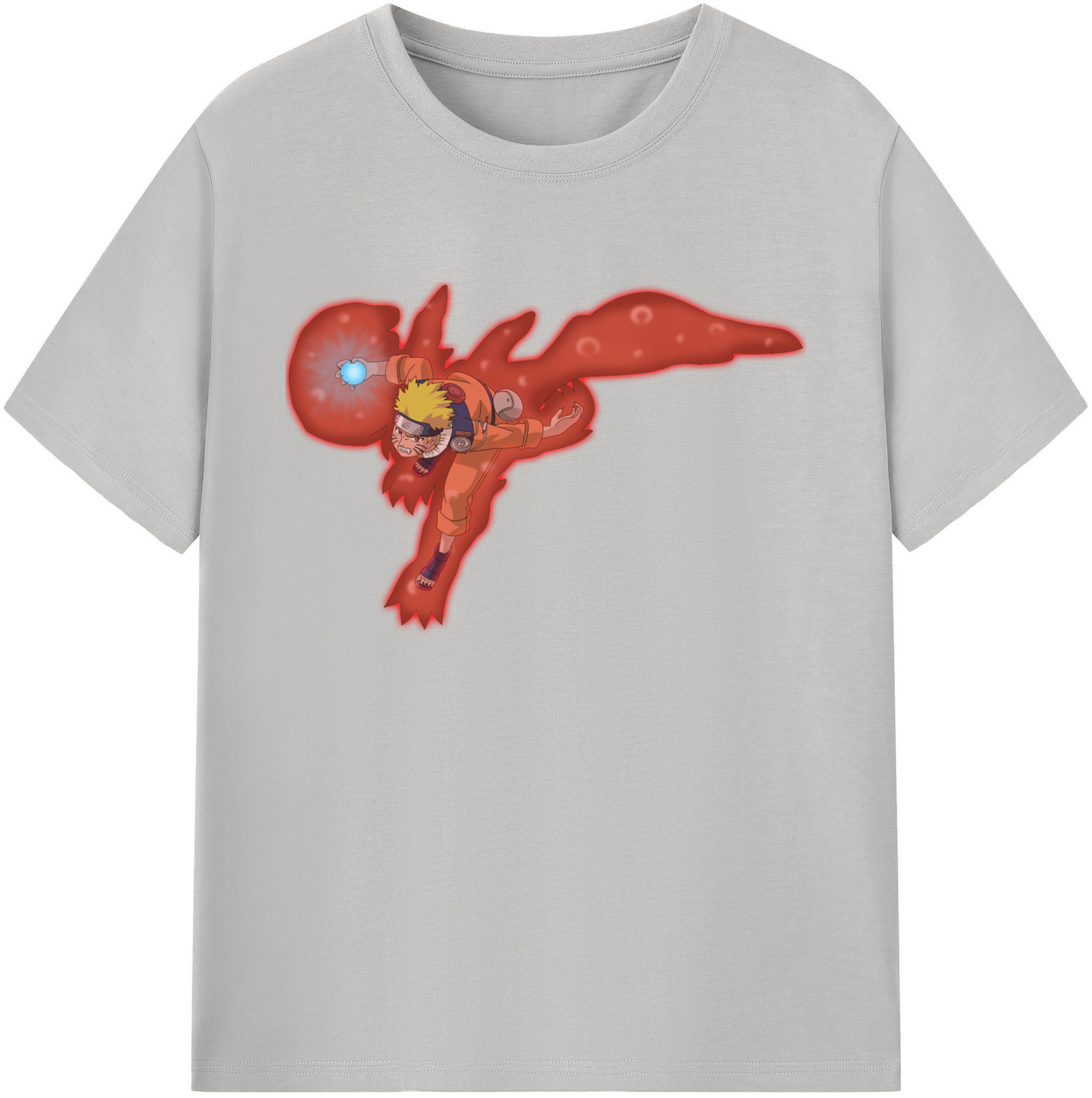 （画像用） NARUTO -ナルト- うずまき ナルト Uzumaki Naruto 綿100％ メンズ半袖Tシャツ｜肌触りやわらか＆通気性