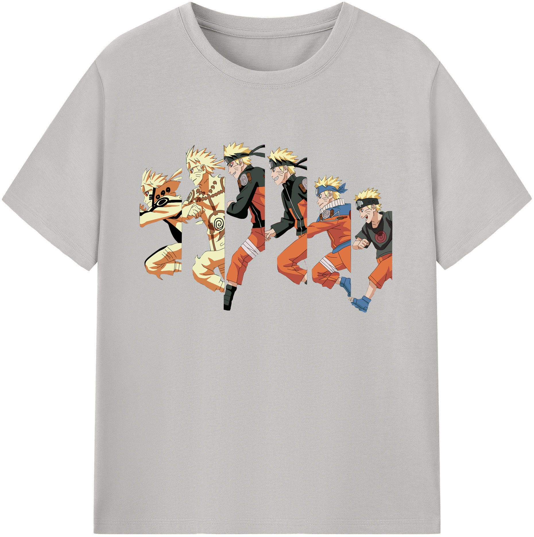（画像用） NARUTO -ナルト- うずまき ナルト Uzumaki Naruto 綿100％ メンズ半袖Tシャツ｜肌触りやわらか＆通気性