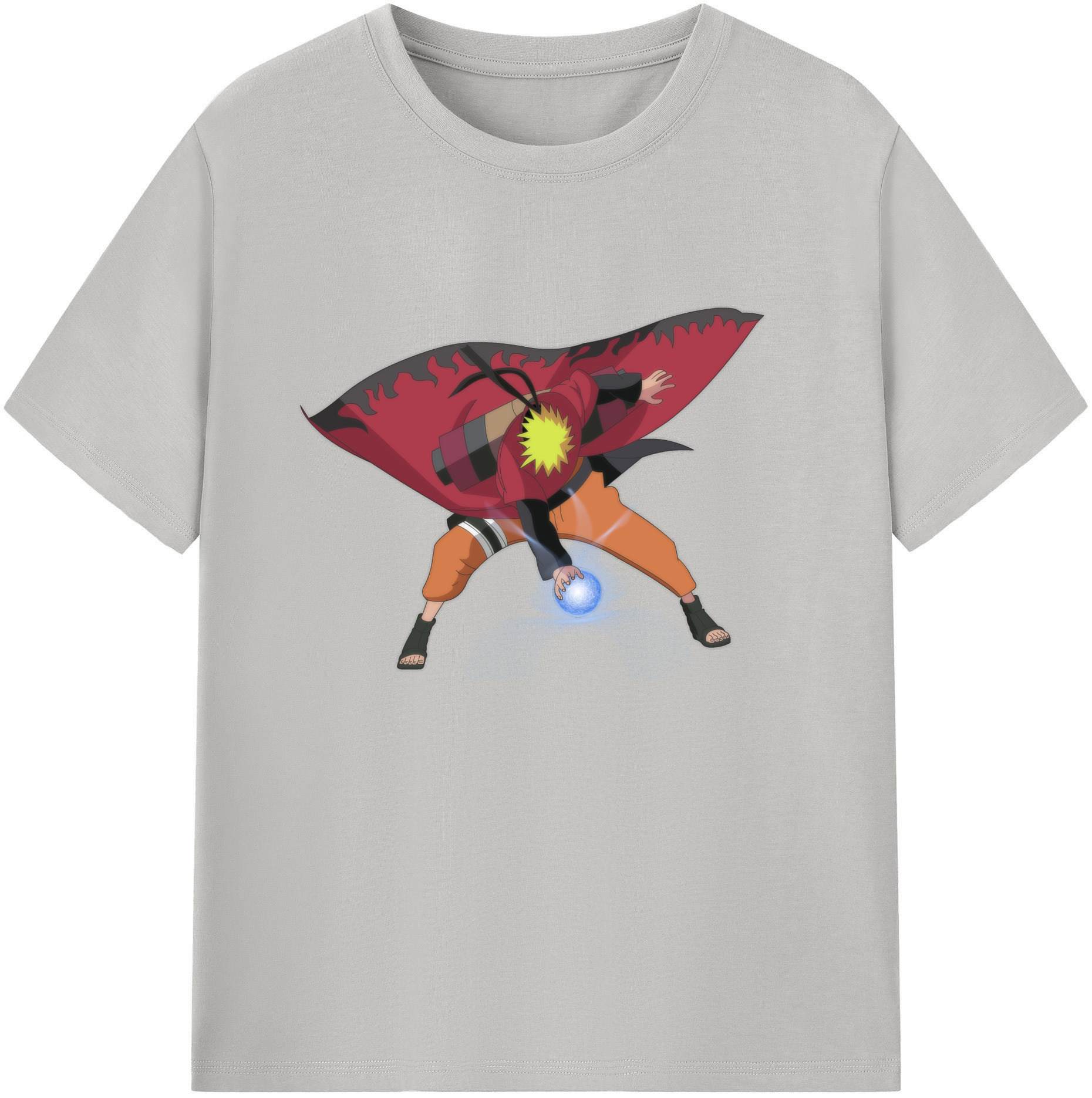 （画像用） NARUTO -ナルト- うずまき ナルト Uzumaki Naruto 綿100％ メンズ半袖Tシャツ｜肌触りやわらか＆通気性