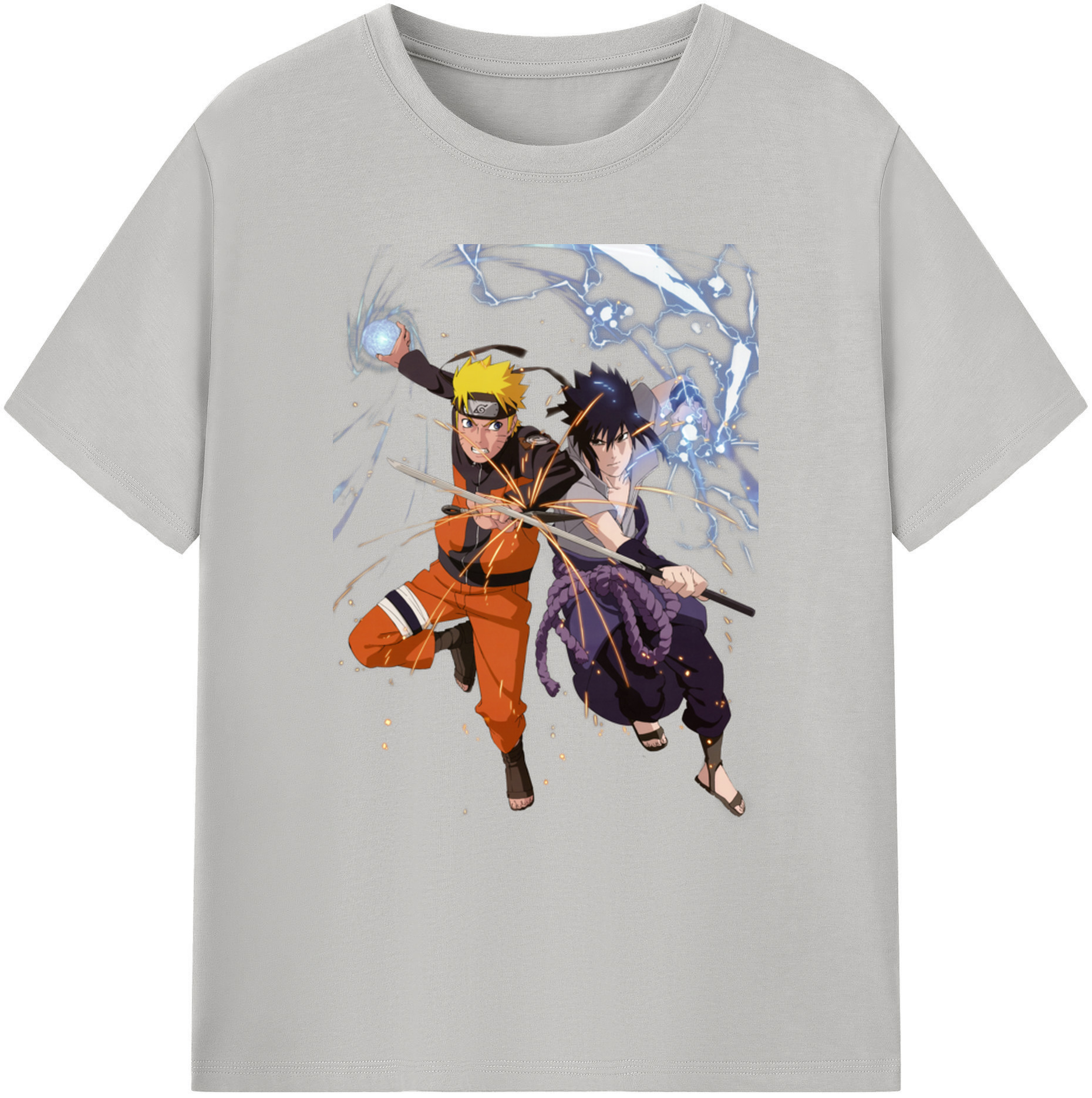 （画像用） NARUTO -ナルト- うずまき ナルト Uzumaki Naruto 綿100％ メンズ半袖Tシャツ｜肌触りやわらか＆通気性