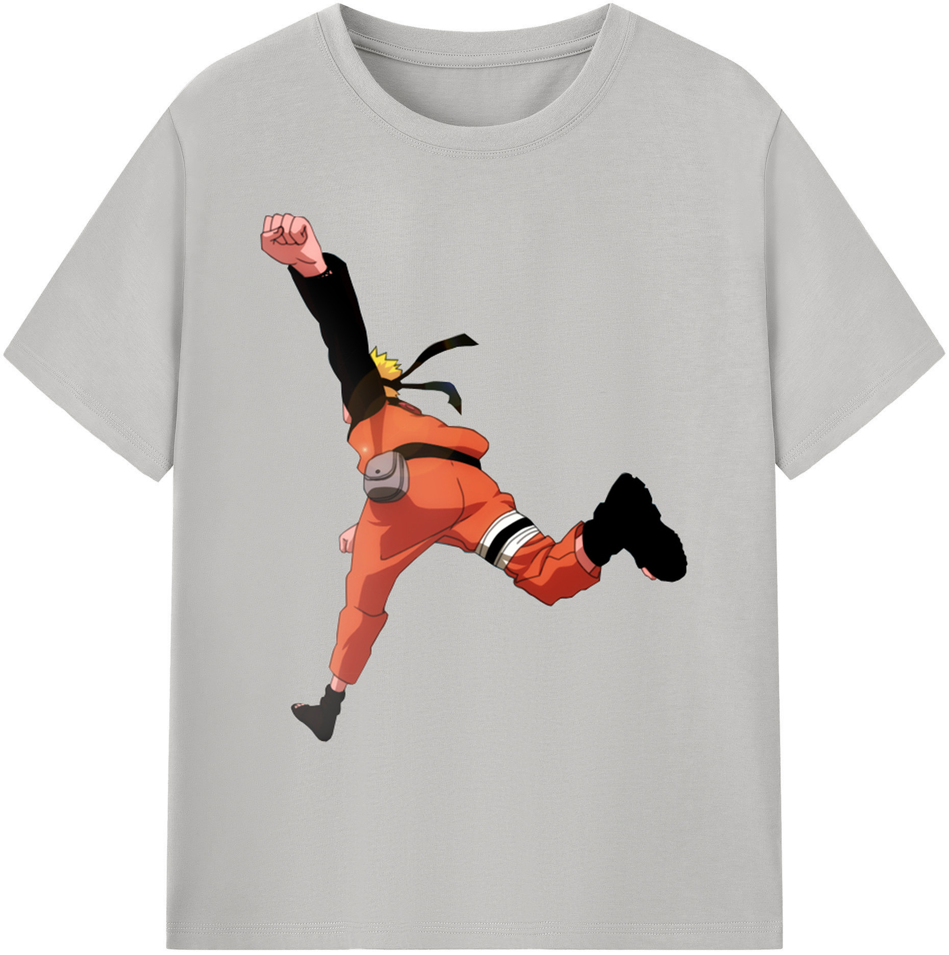 （画像用） NARUTO -ナルト- うずまき ナルト Uzumaki Naruto 綿100％ メンズ半袖Tシャツ｜肌触りやわらか＆通気性