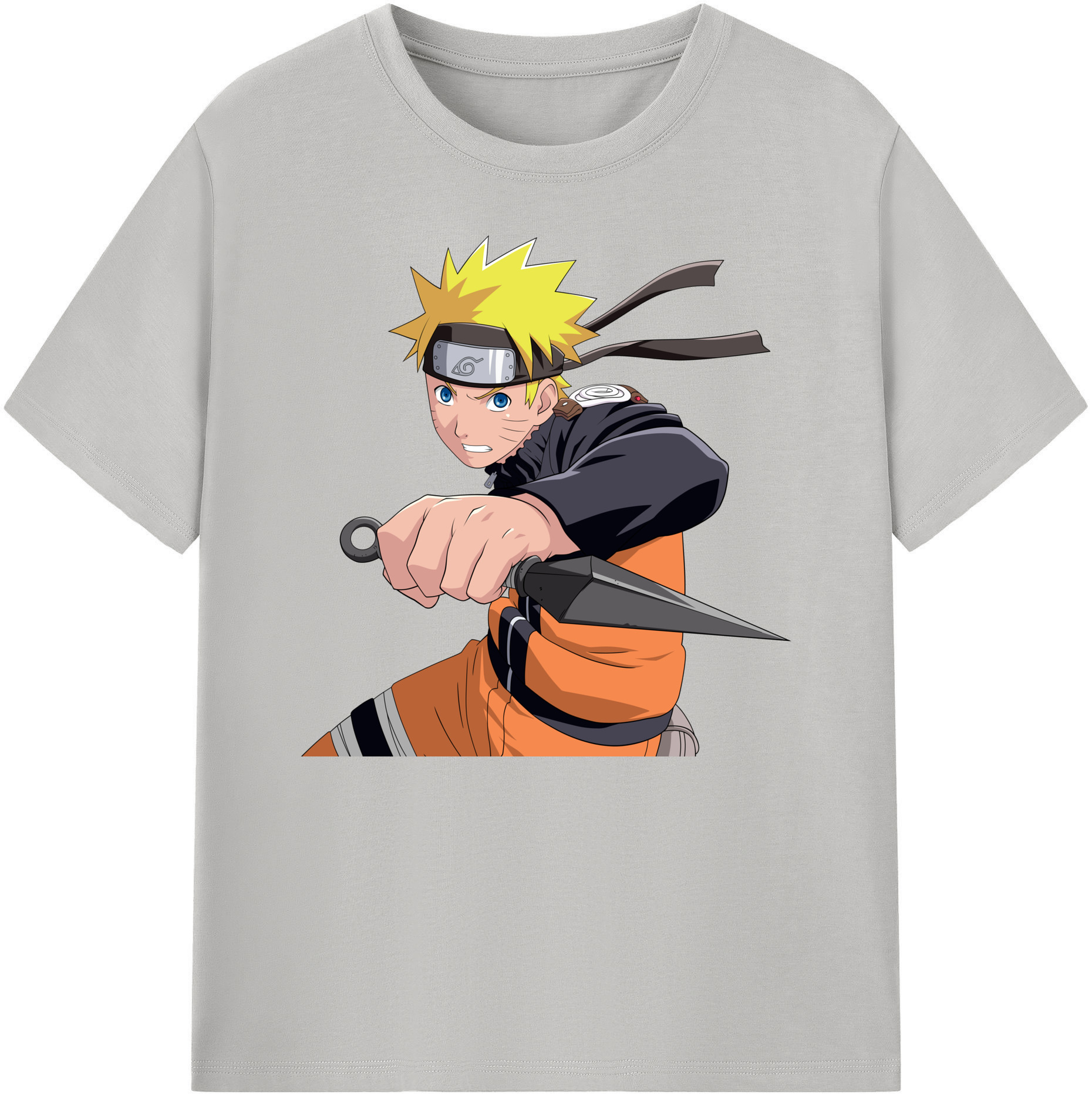 （画像用） NARUTO -ナルト- うずまき ナルト Uzumaki Naruto 綿100％ メンズ半袖Tシャツ｜肌触りやわらか＆通気性