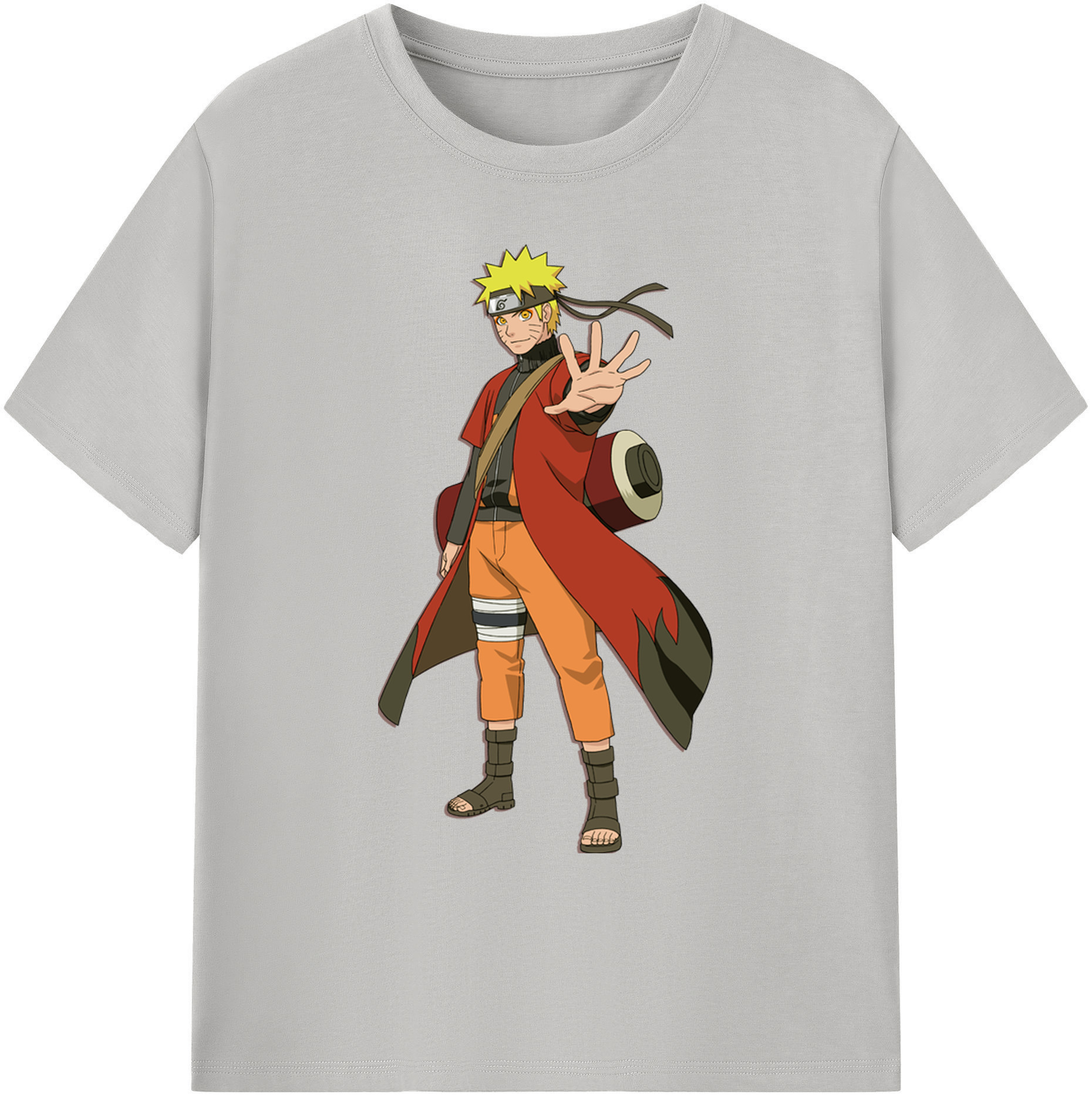 （画像用） NARUTO -ナルト- うずまき ナルト Uzumaki Naruto 綿100％ メンズ半袖Tシャツ｜肌触りやわらか＆通気性