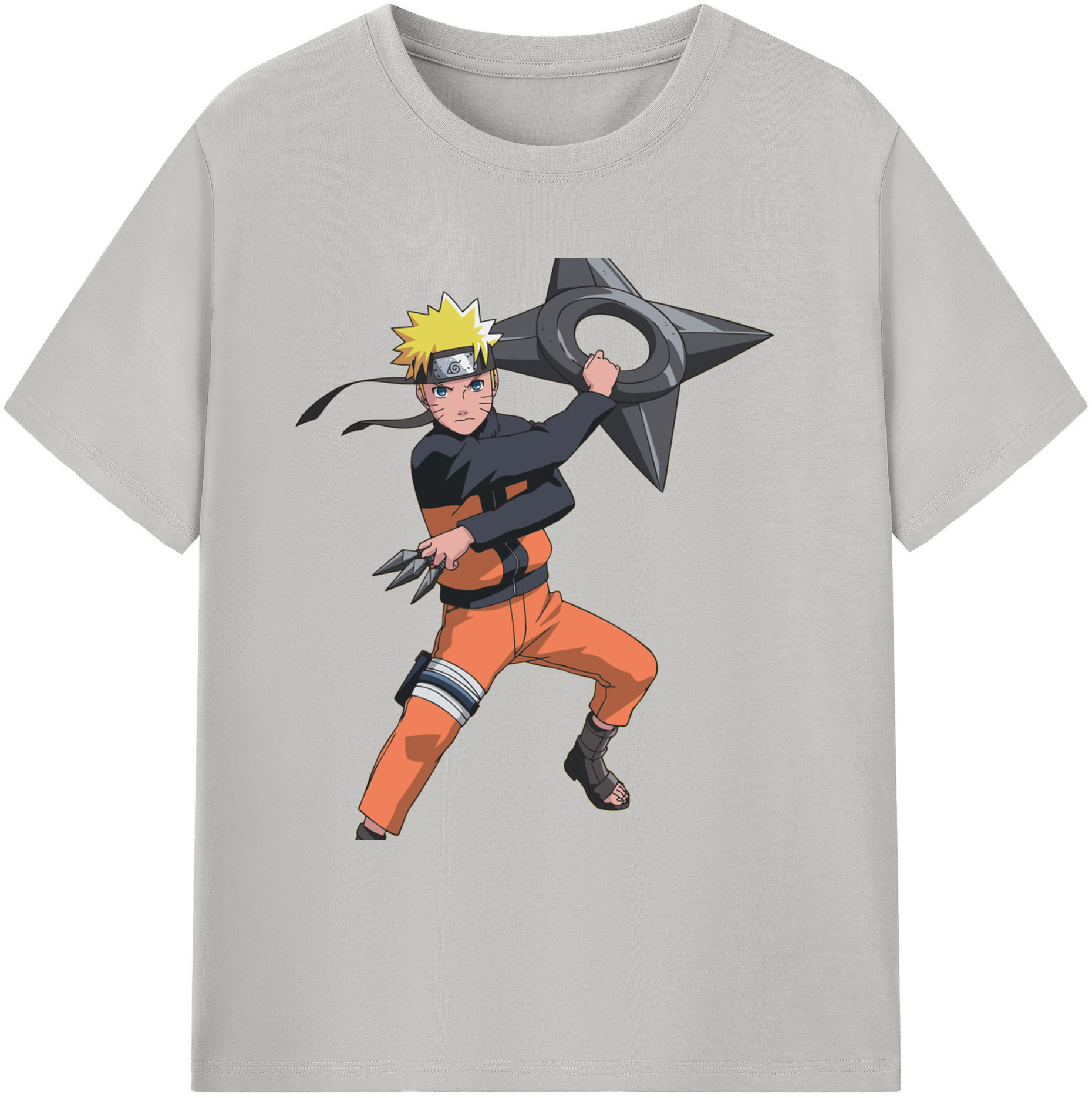 （画像用） NARUTO -ナルト- うずまき ナルト Uzumaki Naruto 綿100％ メンズ半袖Tシャツ｜肌触りやわらか＆通気性